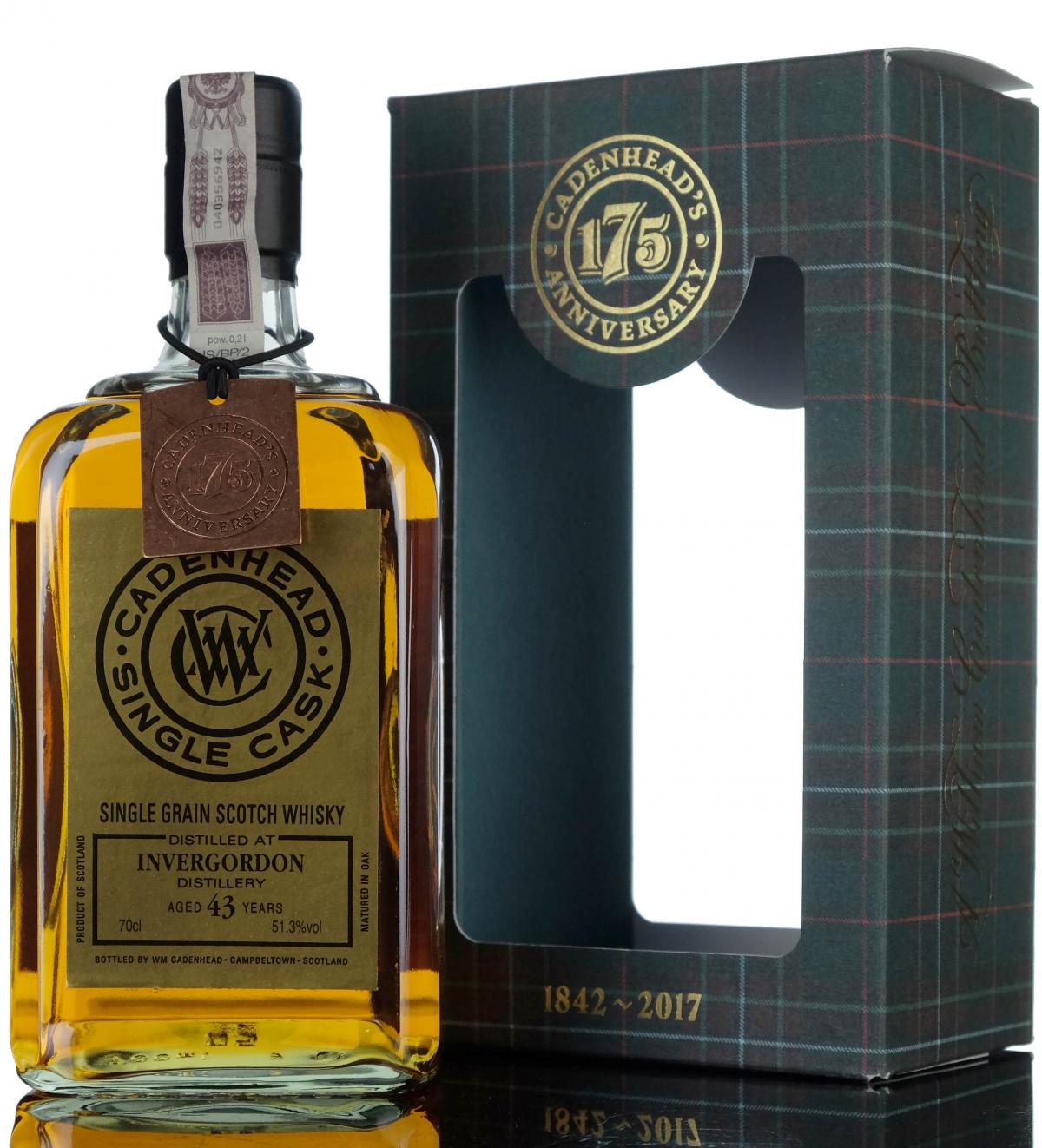Invergordon 1973-2017 - 43 Year Old - Cadenheads - 175th Anniversary