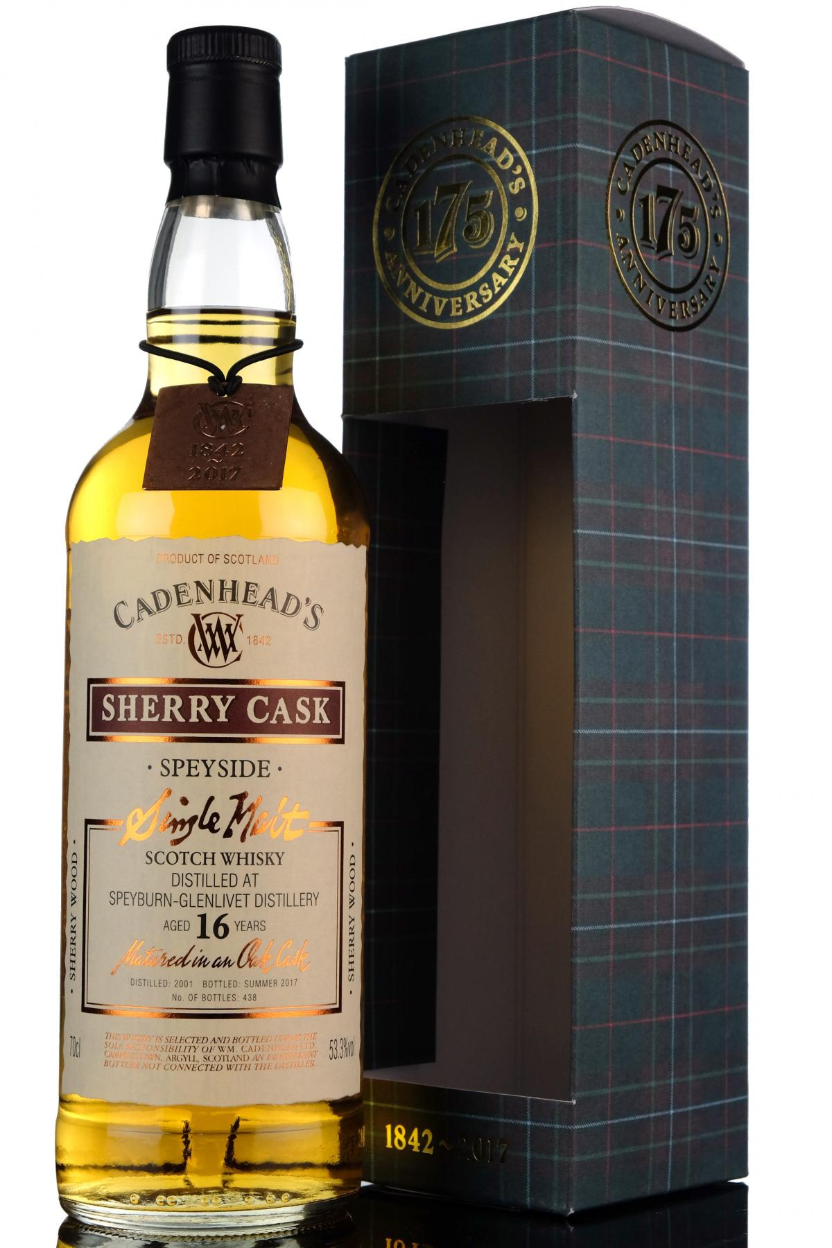 Speyburn 20012017 16 Year Old Cadenheads Sherry Cask 175th Anniversary