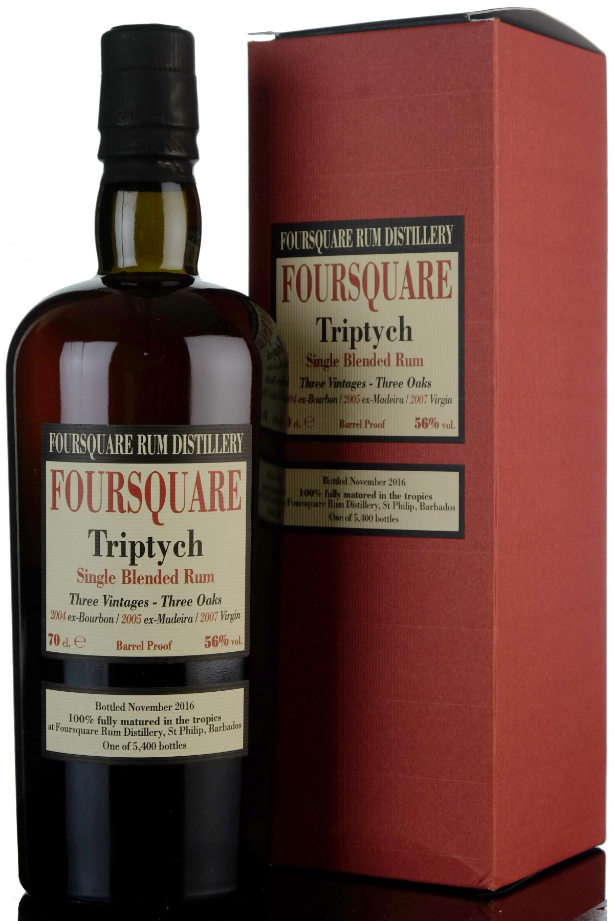 Foursquare Triptych Barbados Rum - Three Vintage
