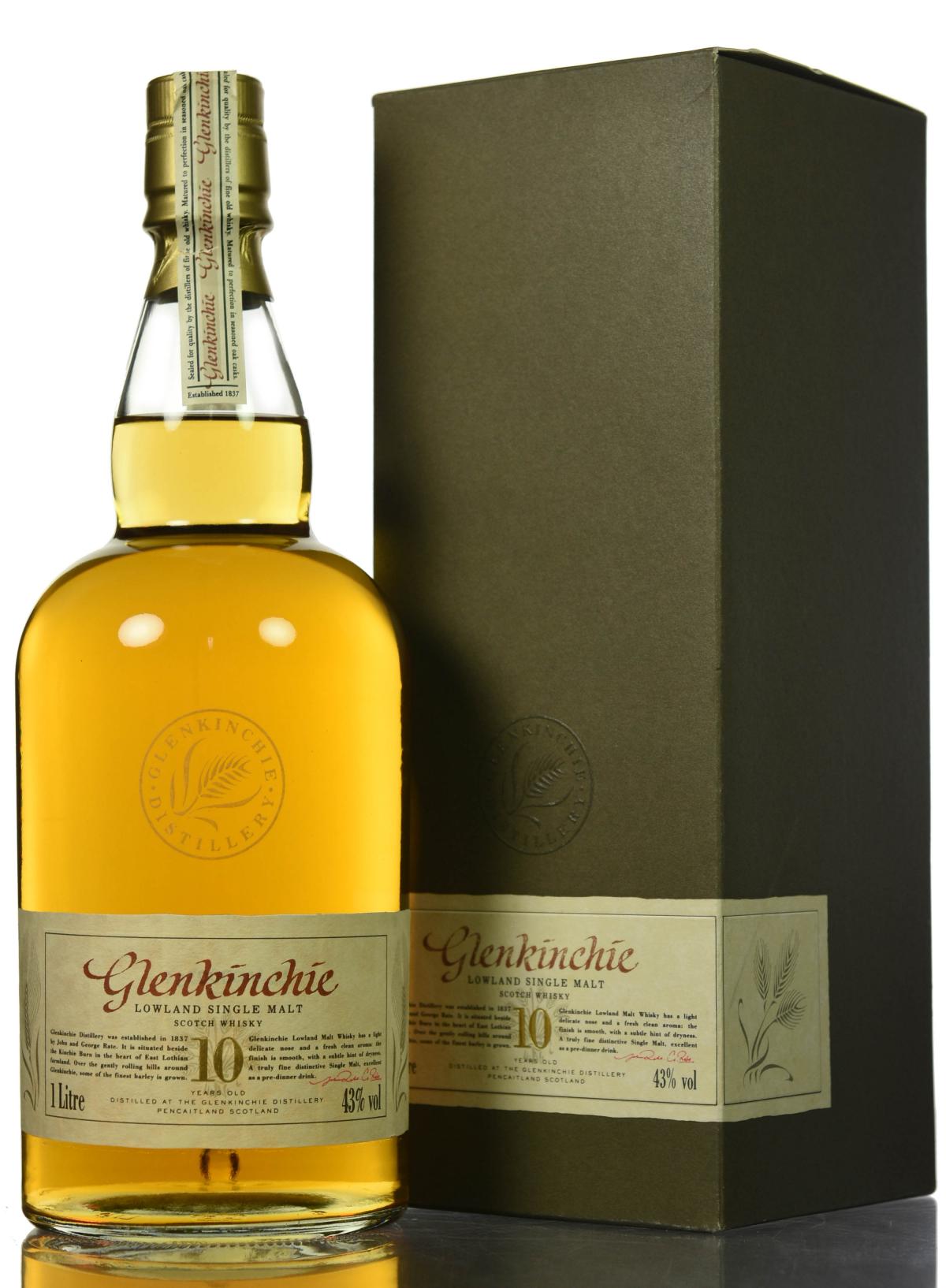 Glenkinchie 10 Year Old - 1990s - 1 Litre