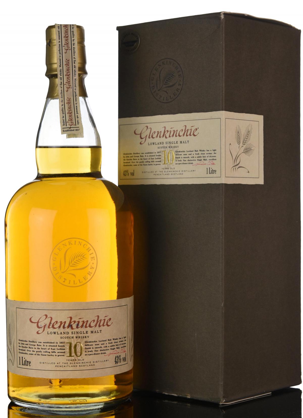 Glenkinchie 10 Year Old - 1990s - 1 Litre