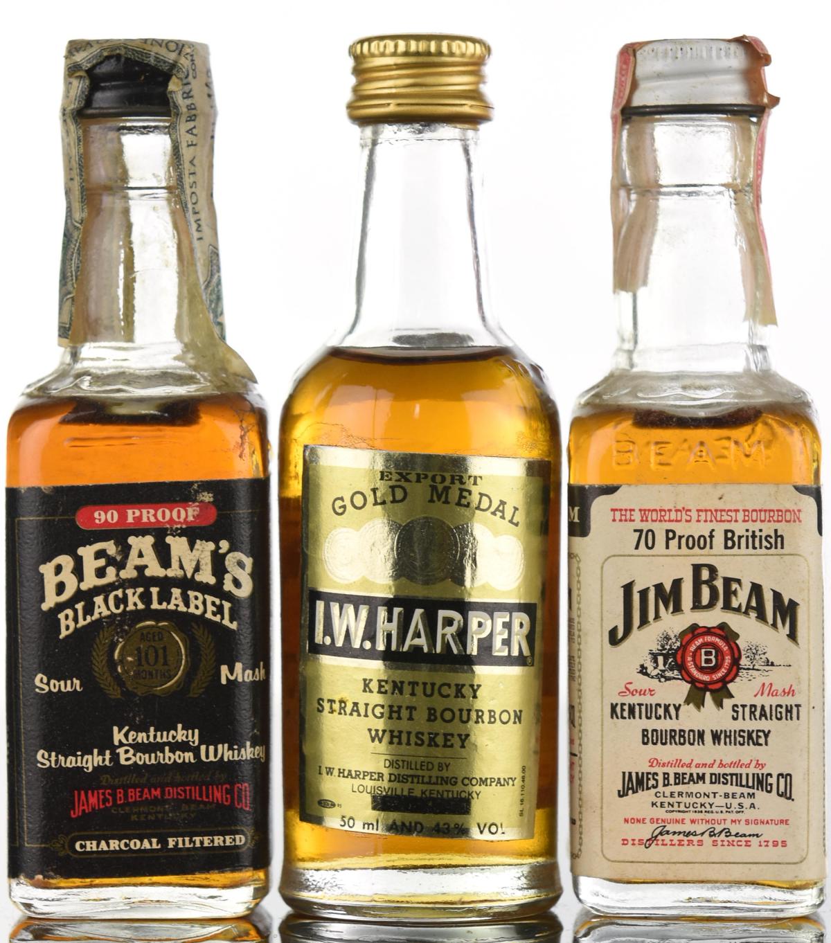 3 x Bourbon Miniatures