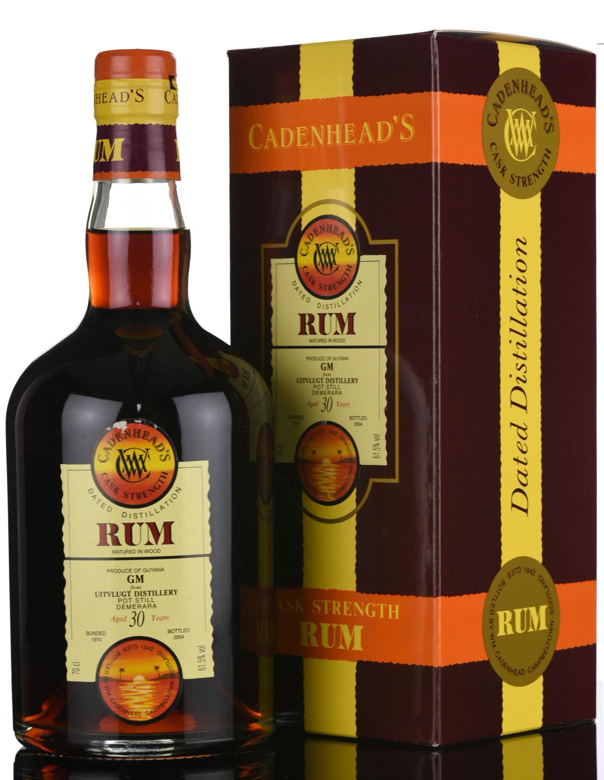 Uitvlugt 1974-2004 - 30 Year Old - Cask Strength - Cadenheads Rum