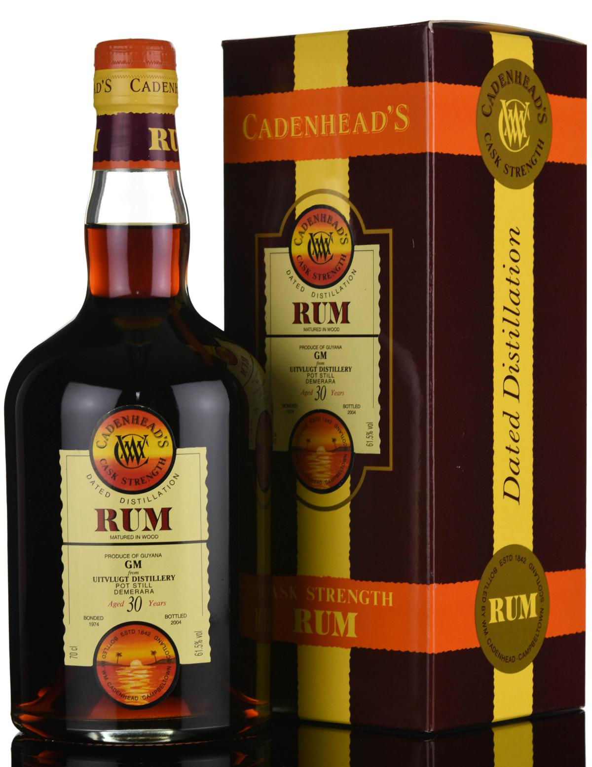 Uitvlugt 1974-2004 - 30 Year Old - Cask Strength - Cadenheads Rum