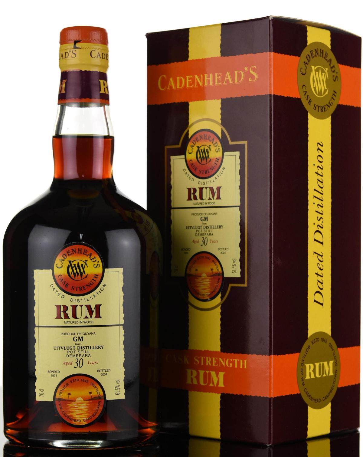 Uitvlugt 1974-2004 - 30 Year Old - Cask Strength - Cadenheads Rum