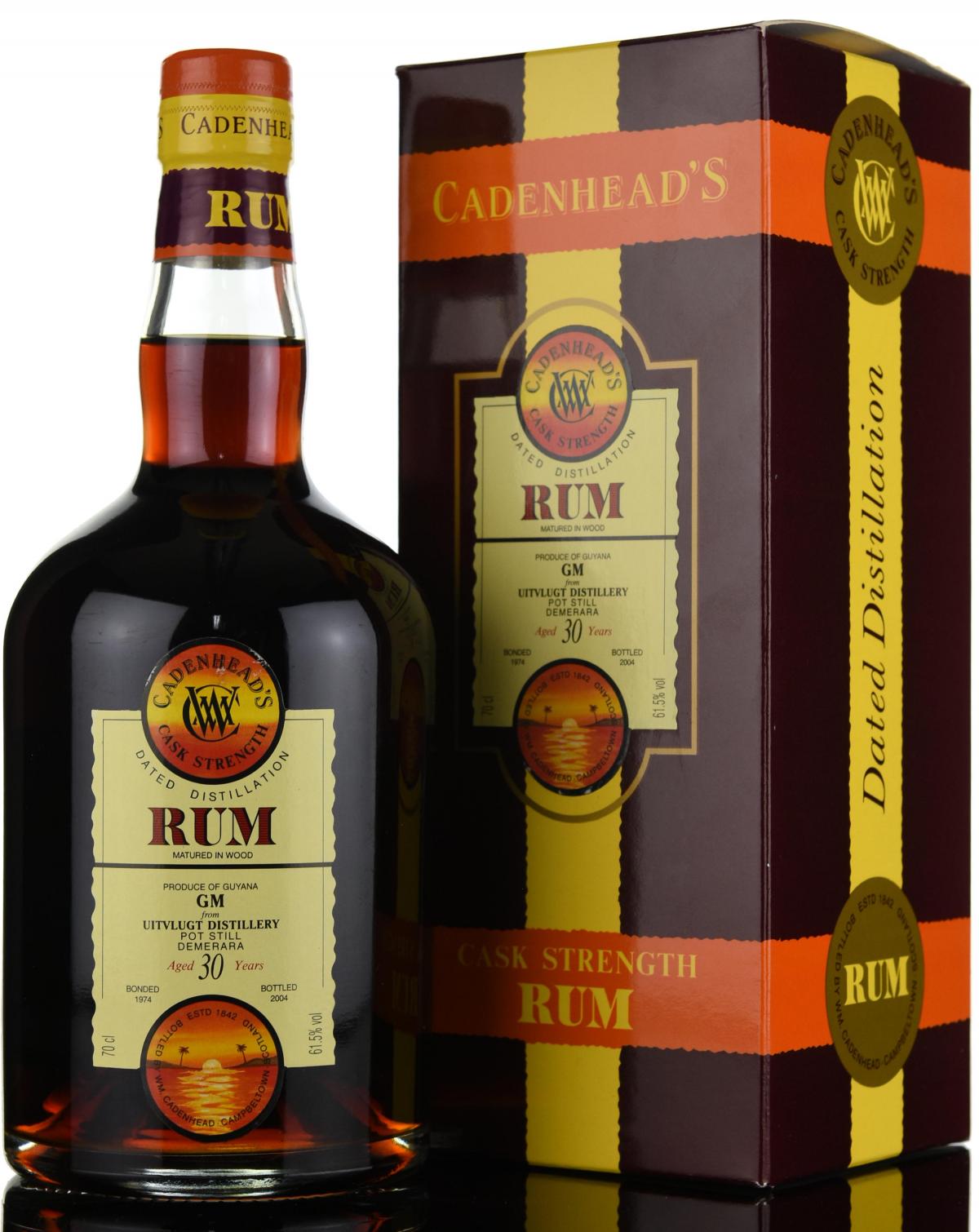 Uitvlugt 1974-2004 - 30 Year Old - Cask Strength - Cadenheads Rum