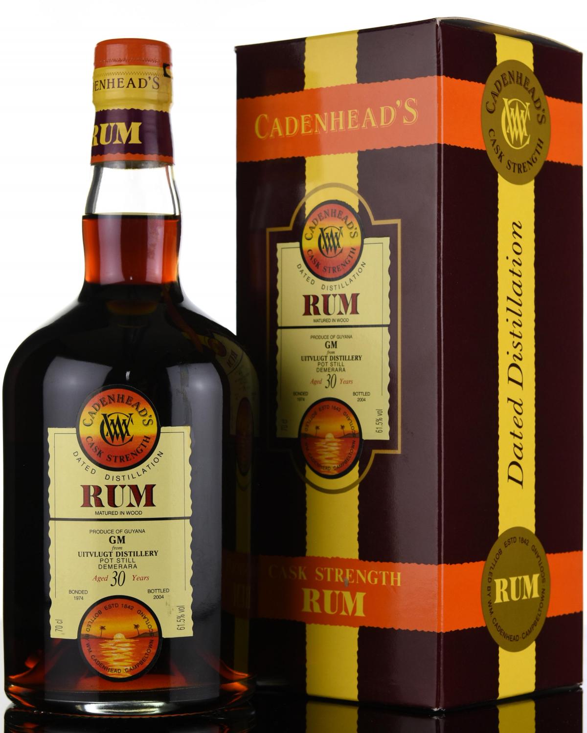 Uitvlugt 1974-2004 - 30 Year Old - Cask Strength - Cadenheads Rum