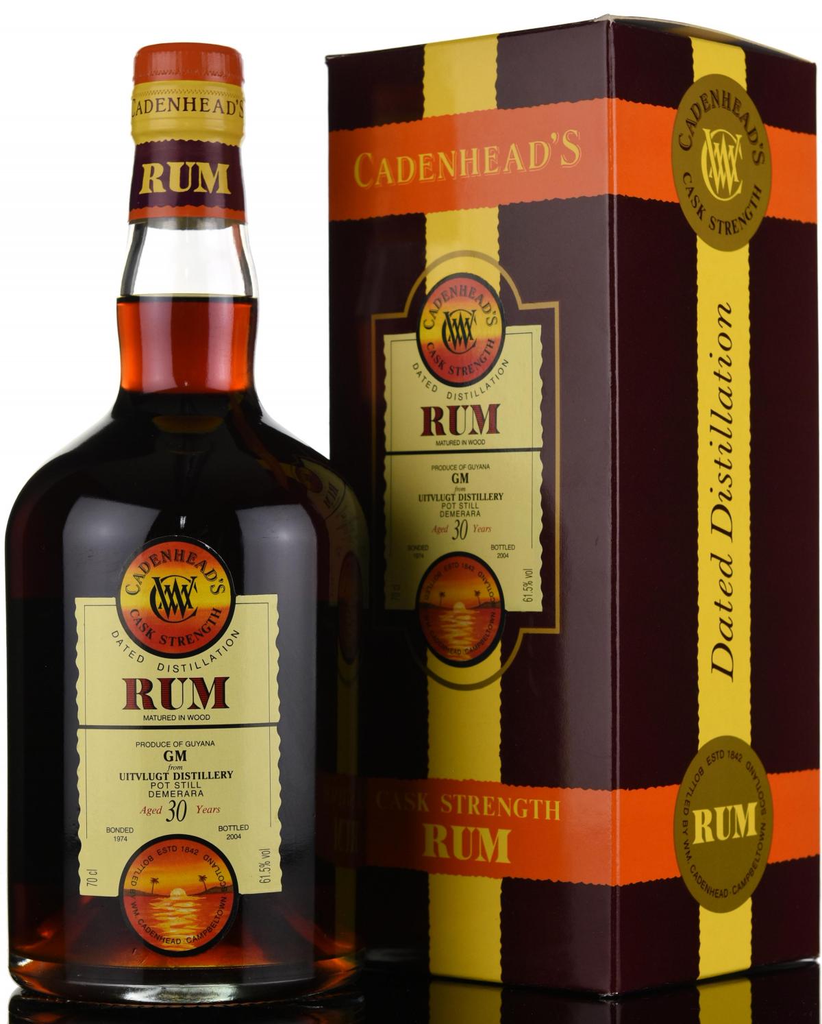 Uitvlugt 1974-2004 - 30 Year Old - Cask Strength - Cadenheads Rum