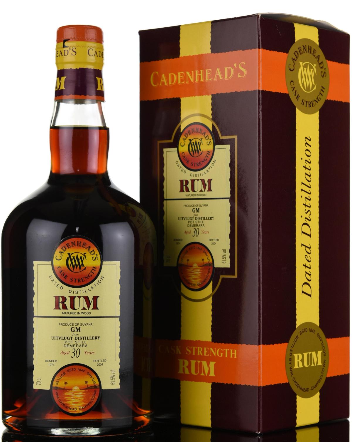 Uitvlugt 1974-2004 - 30 Year Old - Cask Strength - Cadenheads Rum