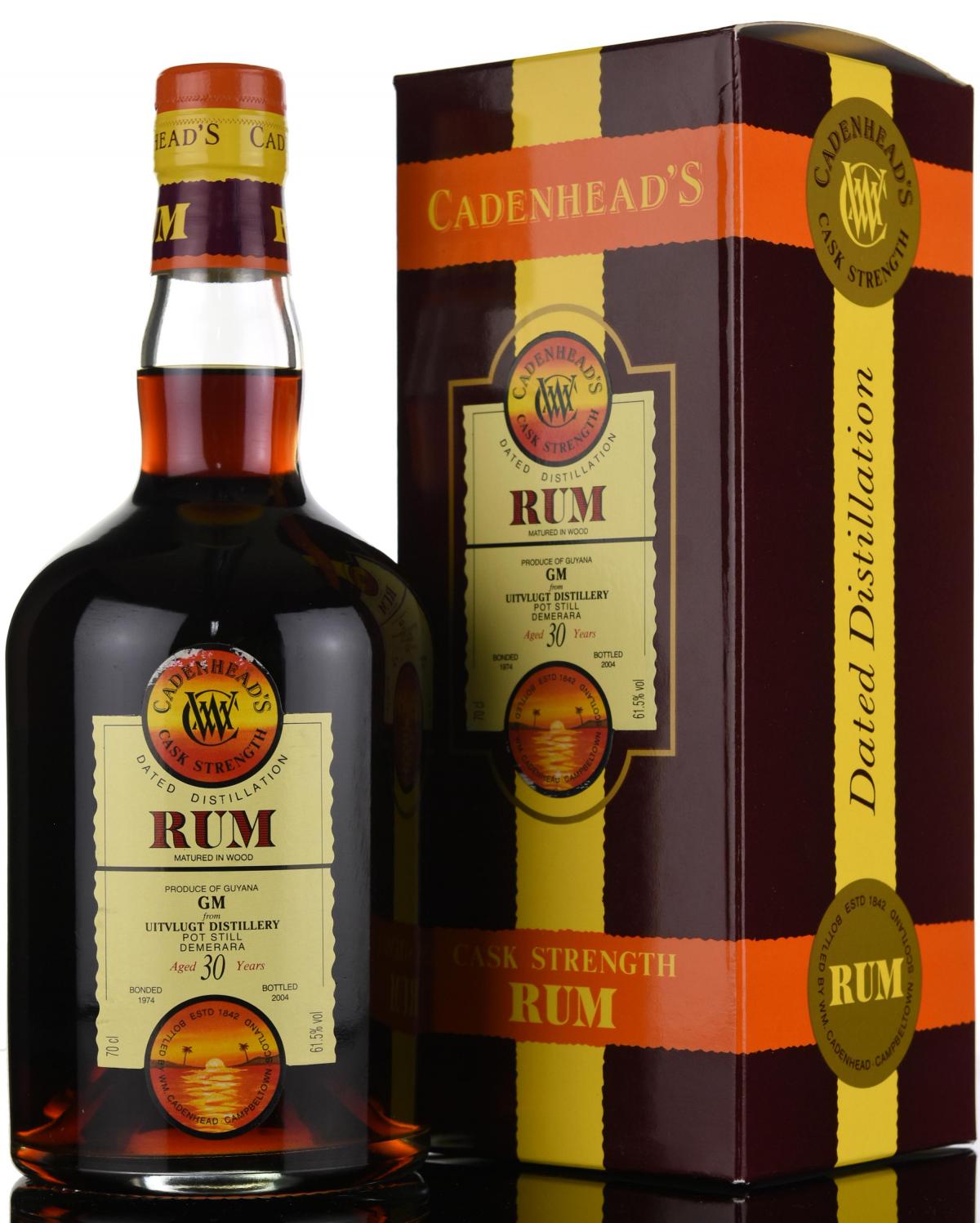 Uitvlugt 1974-2004 - 30 Year Old - Cask Strength - Cadenheads Rum