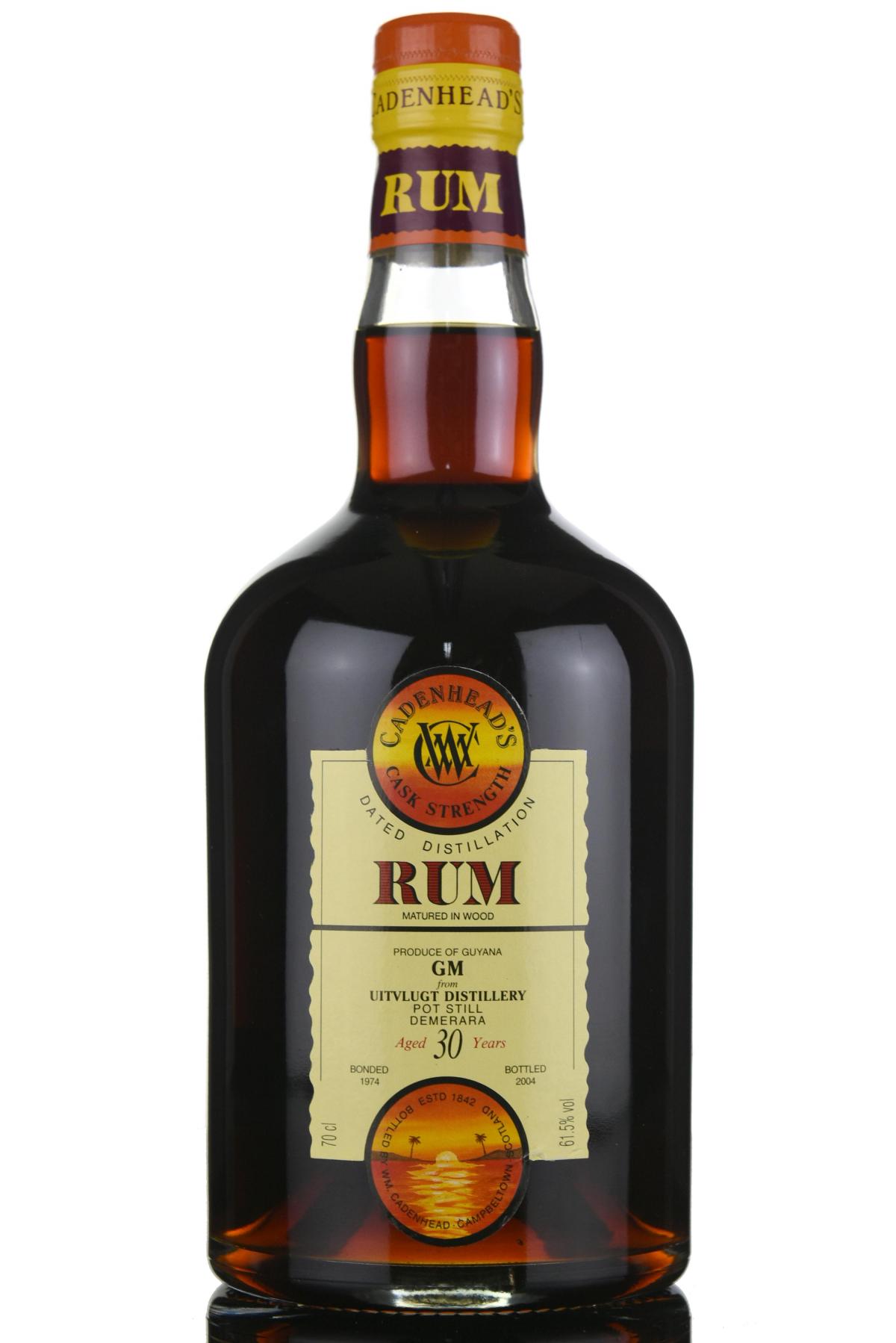 Uitvlugt 1974-2004 - 30 Year Old - Cask Strength - Cadenheads Rum