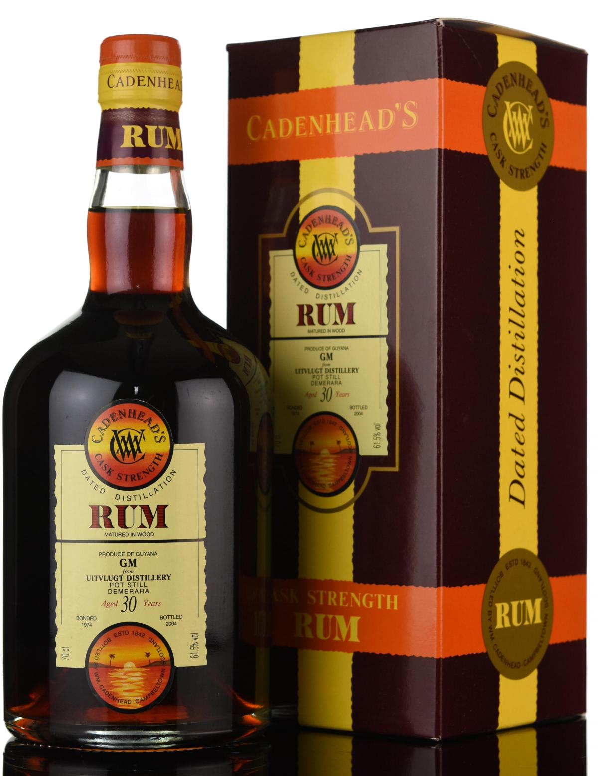 Uitvlugt 1974-2004 - 30 Year Old - Cask Strength - Cadenheads Rum