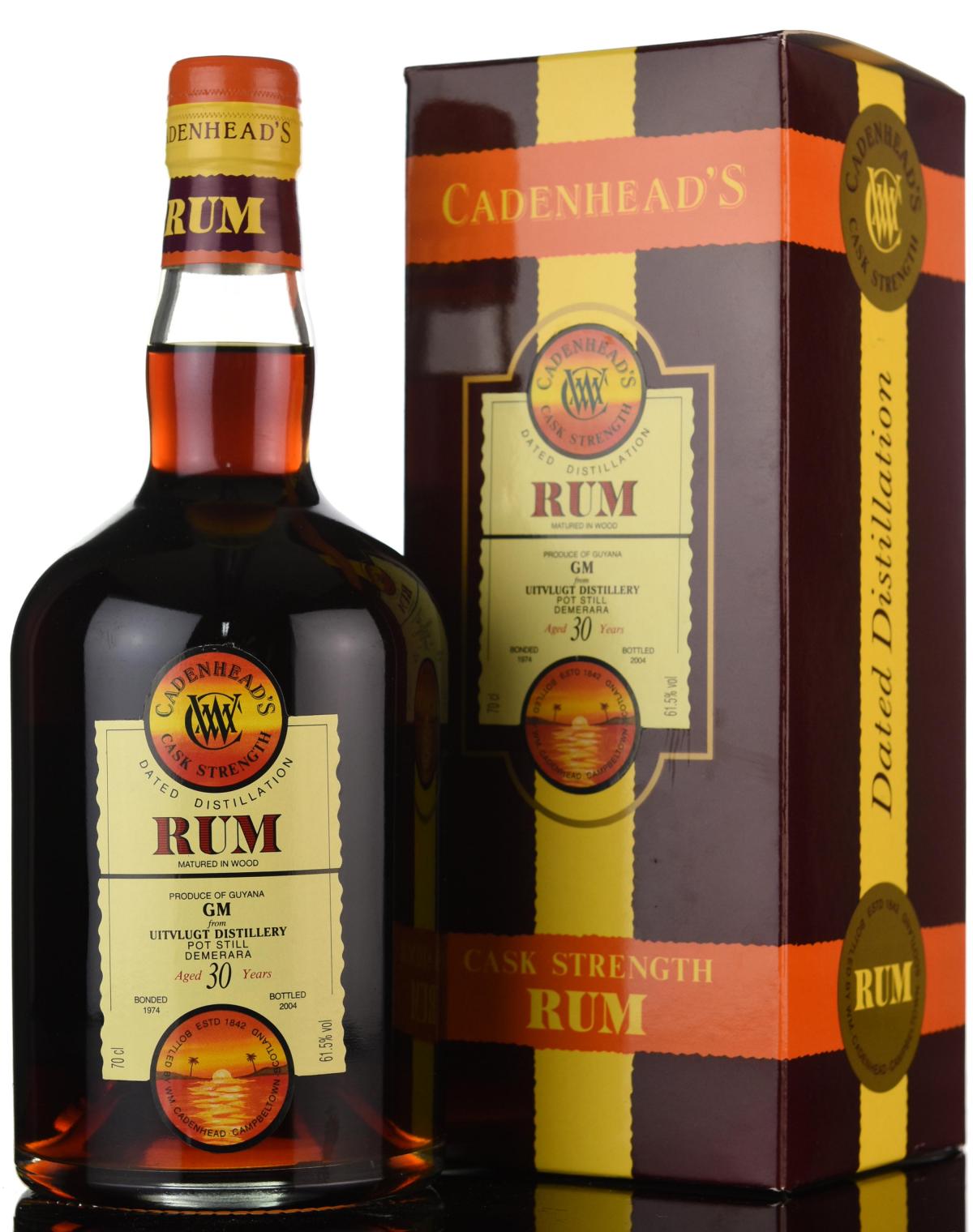 Uitvlugt 1974-2004 - 30 Year Old - Cask Strength - Cadenheads Rum