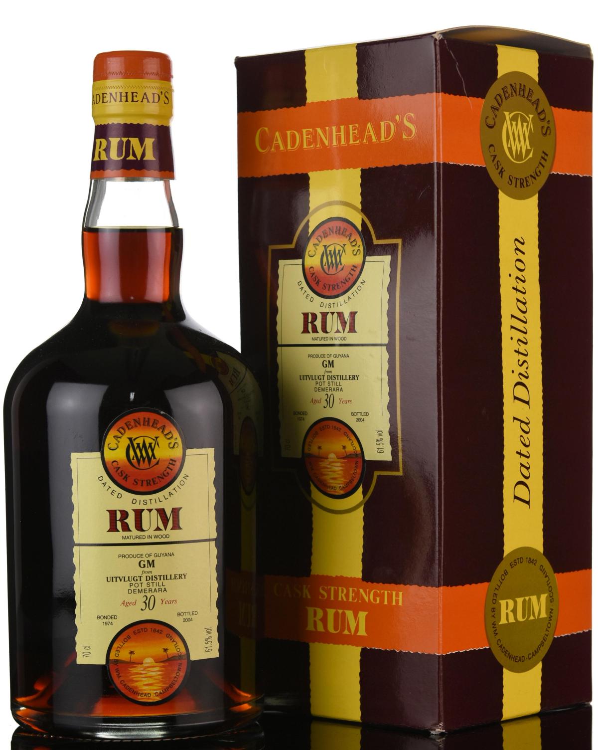 Uitvlugt 1974-2004 - 30 Year Old - Cask Strength - Cadenheads Rum