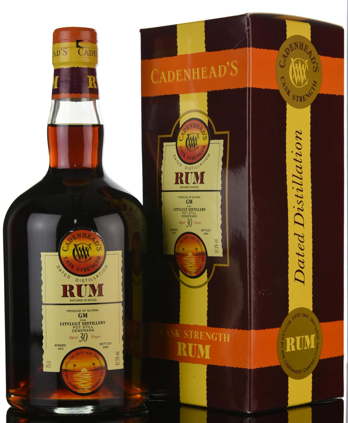Uitvlugt 1974-2004 - 30 Year Old - Cask Strength - Cadenheads Rum