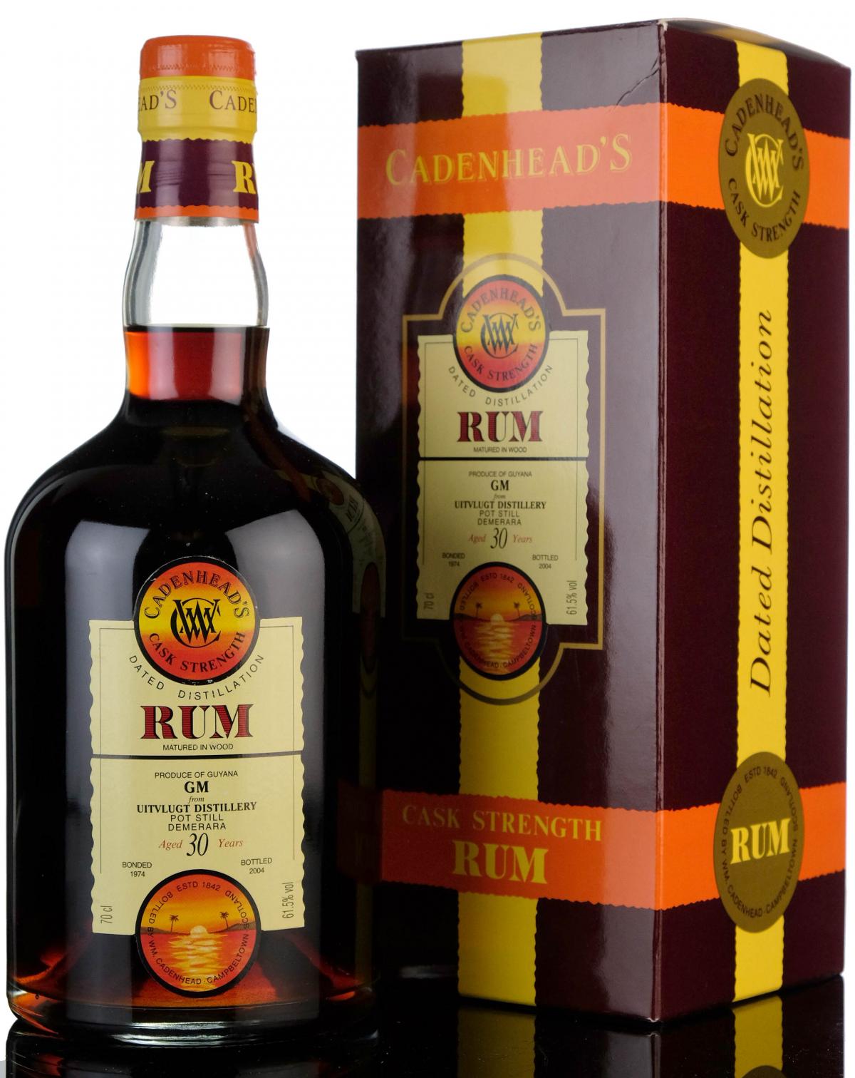 Uitvlugt 1974-2004 - 30 Year Old - Cask Strength - Cadenheads Rum