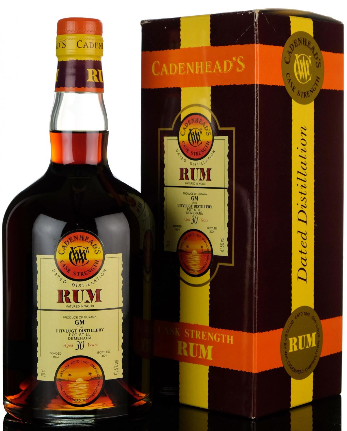Uitvlugt 1974-2004 - 30 Year Old - Cask Strength - Cadenheads Rum