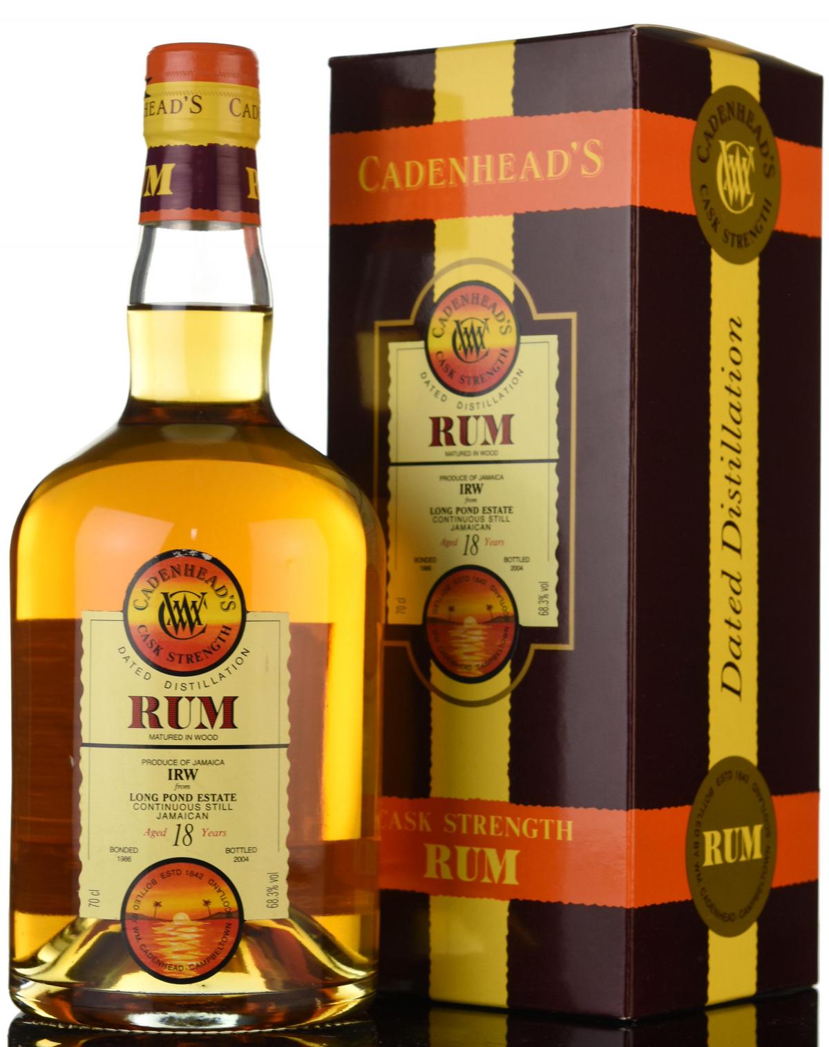 Long Pond Estate 1986-2004 - 18 Year Old - Cask Strength - Cadenheads Rum