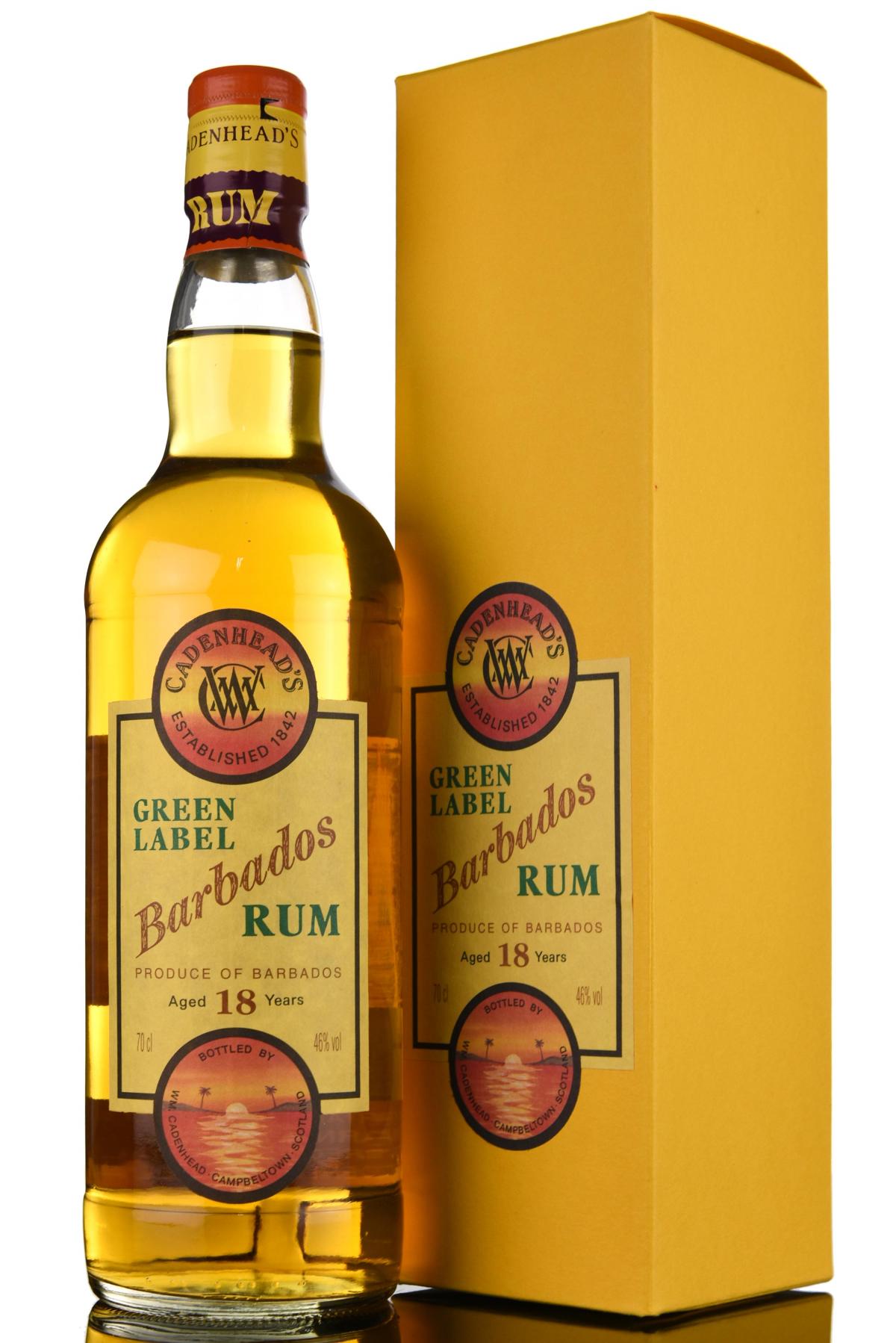Barbados 18 Year Old - Green Label - Cadenheads Rum