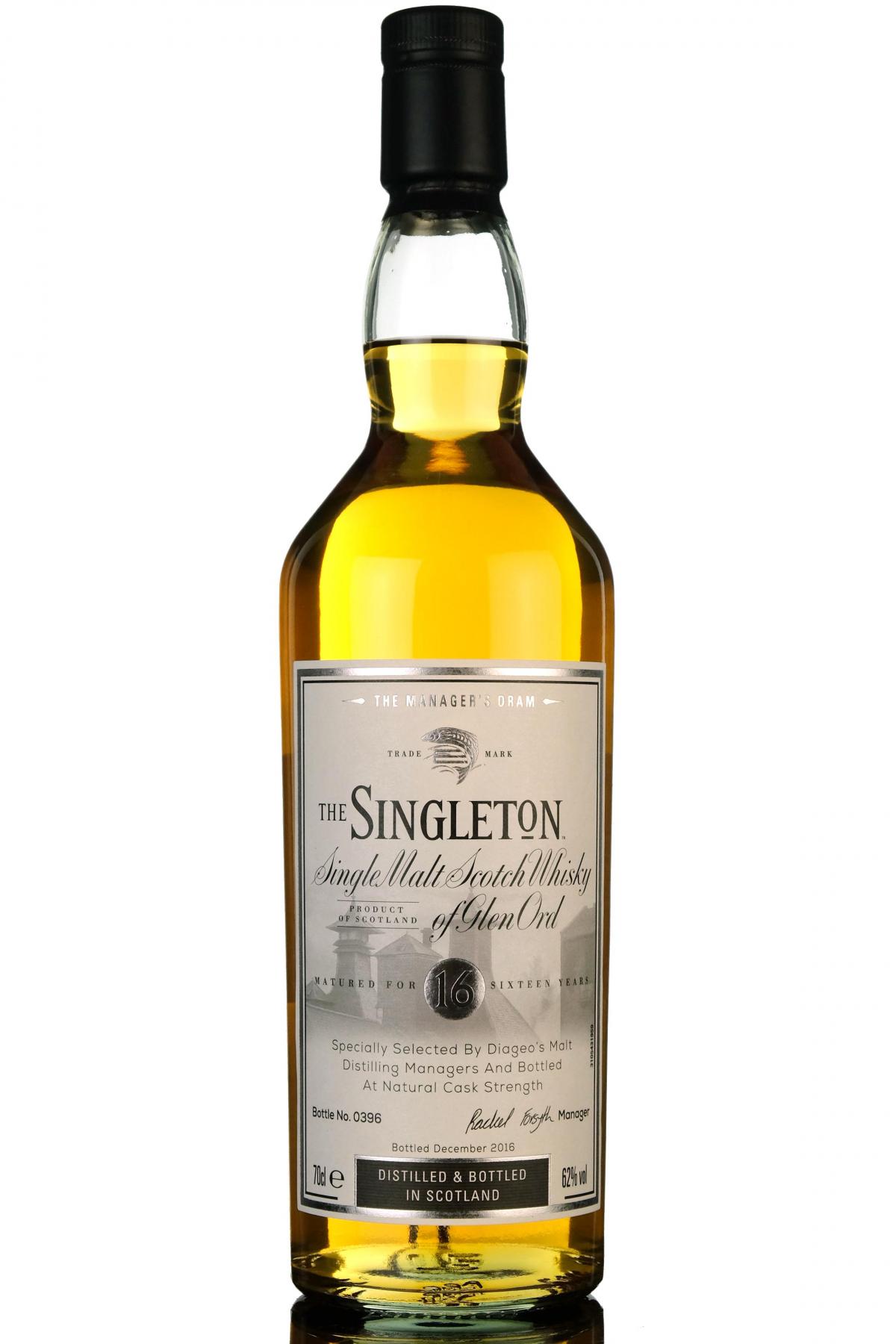 Singleton Of Glen Ord 16 Year Old - Managers Dram 2016