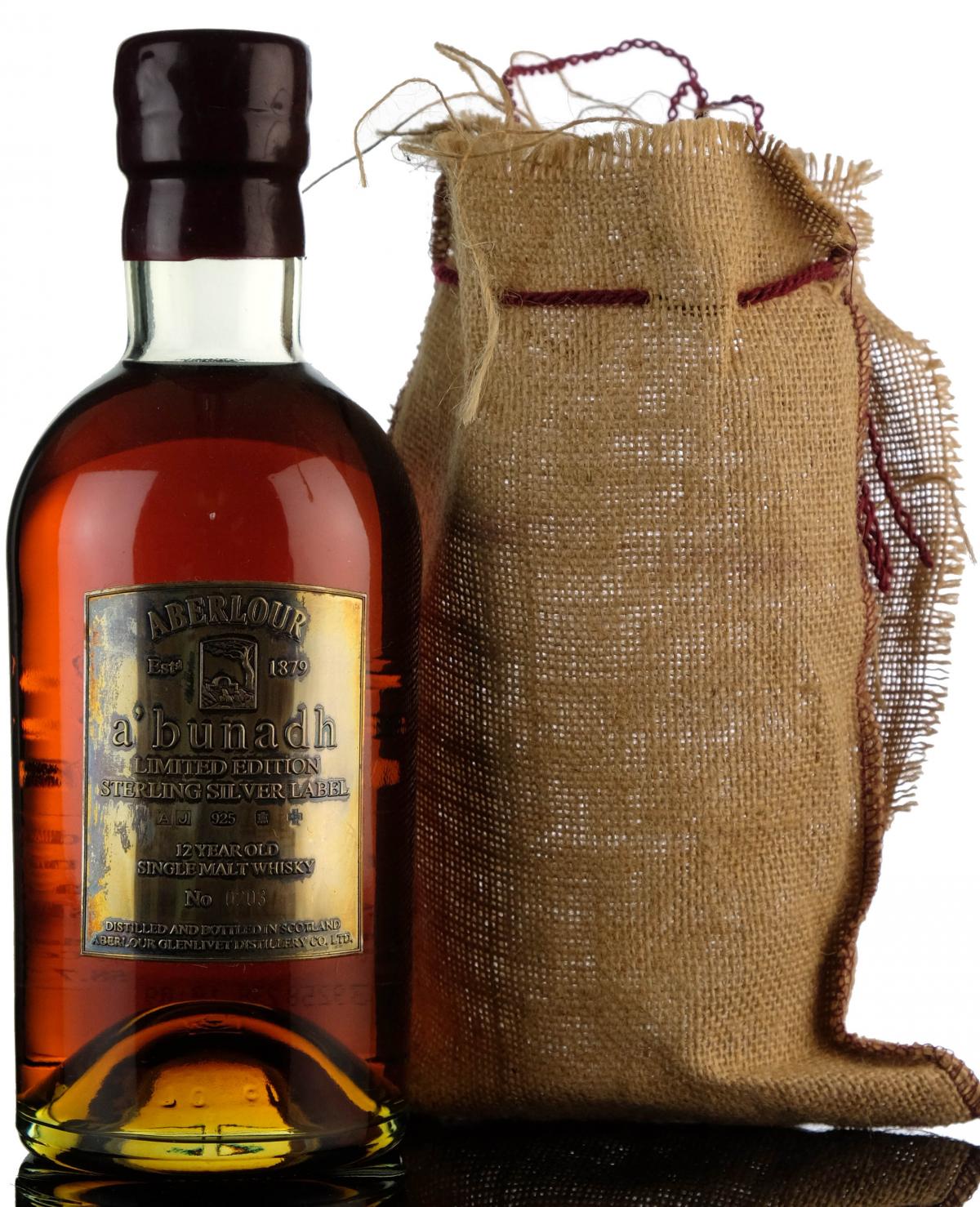 Aberlour Abunadh - 12 Year Old - Sterling Silver Label