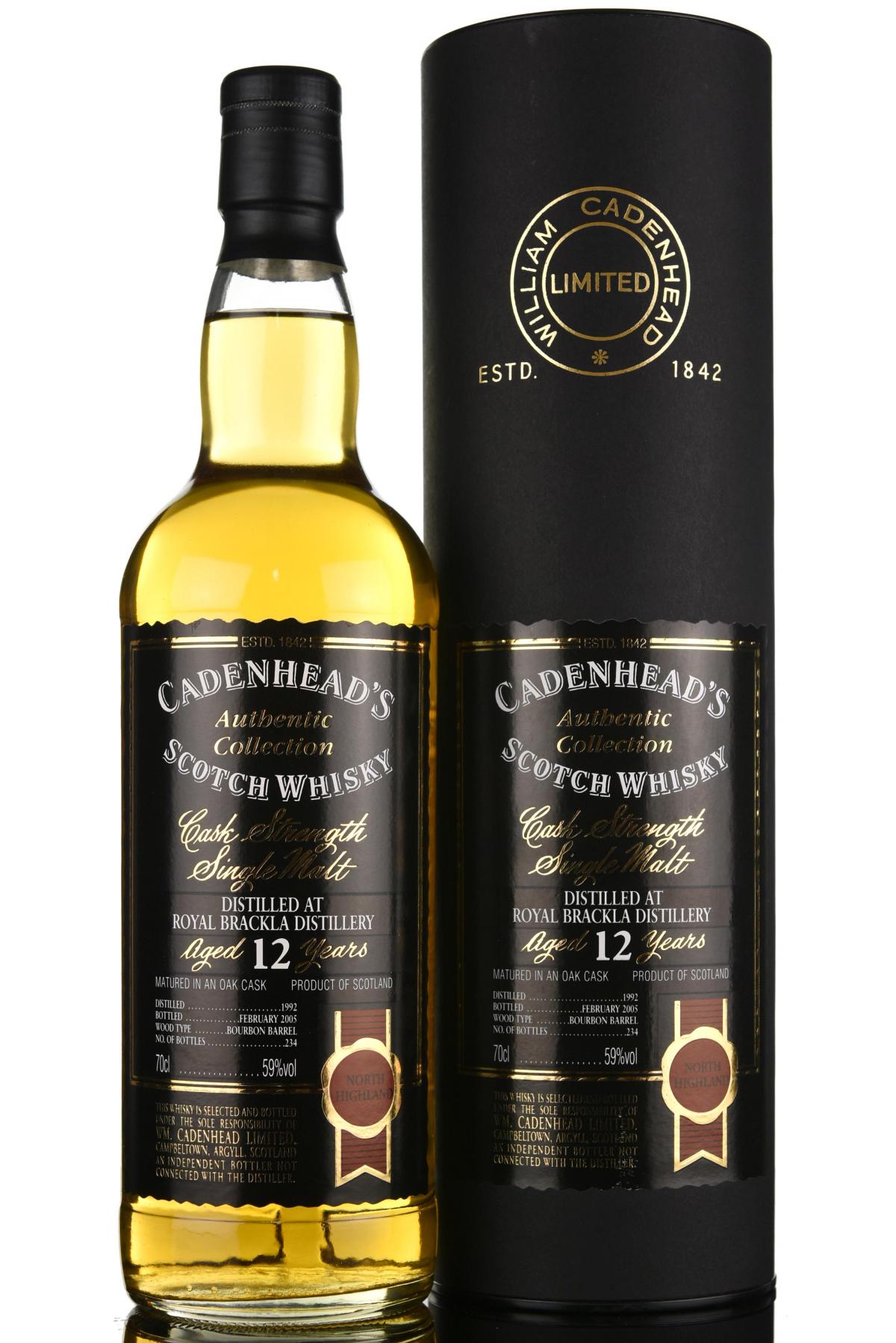 Royal Brackla 1992-2005 - 12 Year Old - Cadenheads Authentic Collection
