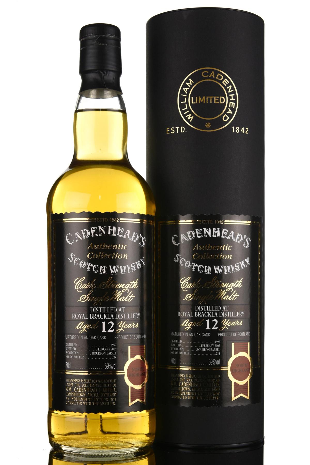 Royal Brackla 1992-2005 - 12 Year Old - Cadenheads Authentic Collection