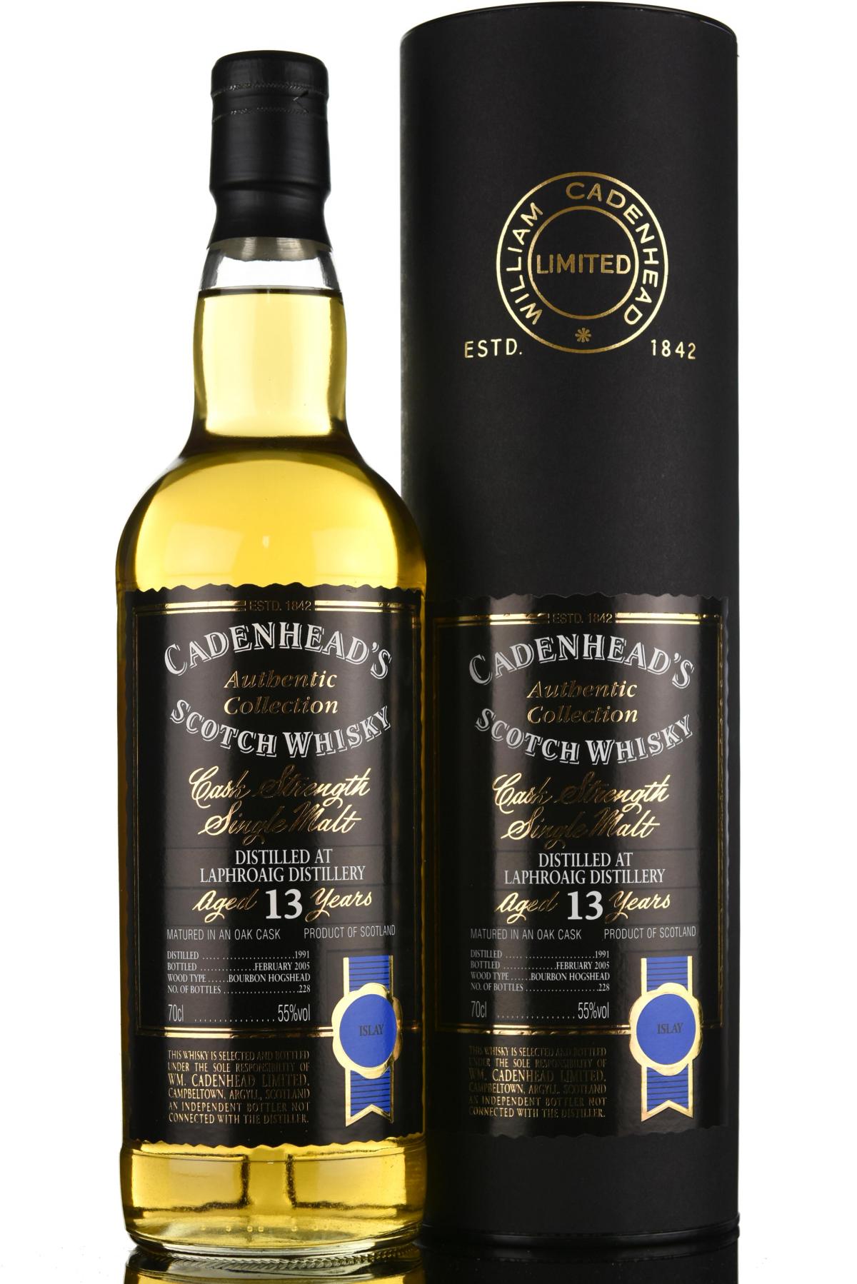 Laphroaig 1991-2005 - 13 Year Old - Cadenheads Authentic Collection