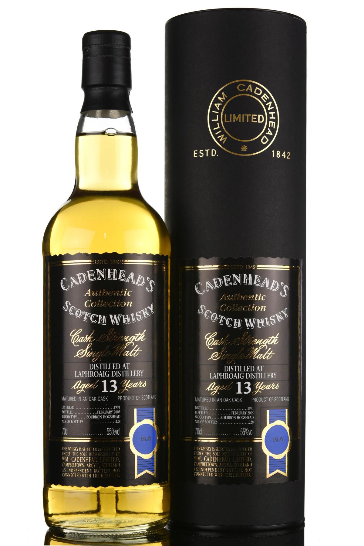 Laphroaig 1991-2005 - 13 Year Old - Cadenheads Authentic Collection