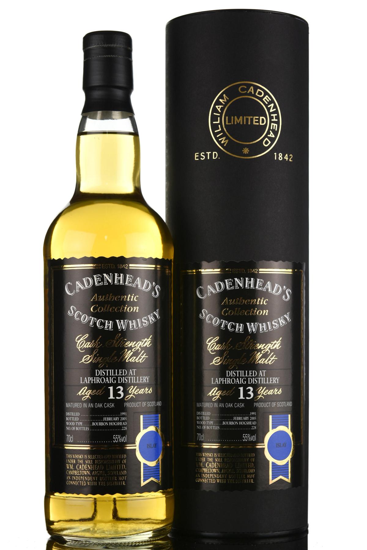 Laphroaig 1991-2005 - 13 Year Old - Cadenheads Authentic Collection