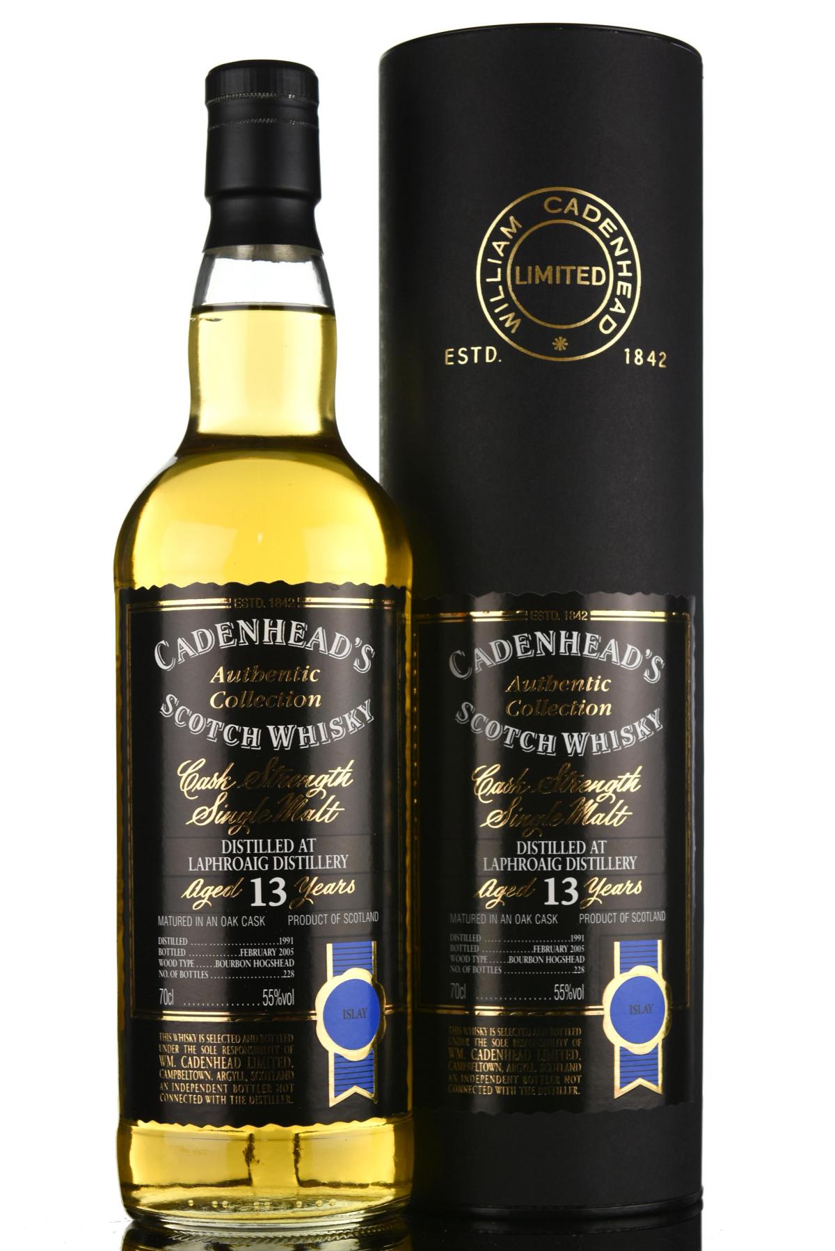 Laphroaig 1991-2005 - 13 Year Old - Cadenheads Authentic Collection