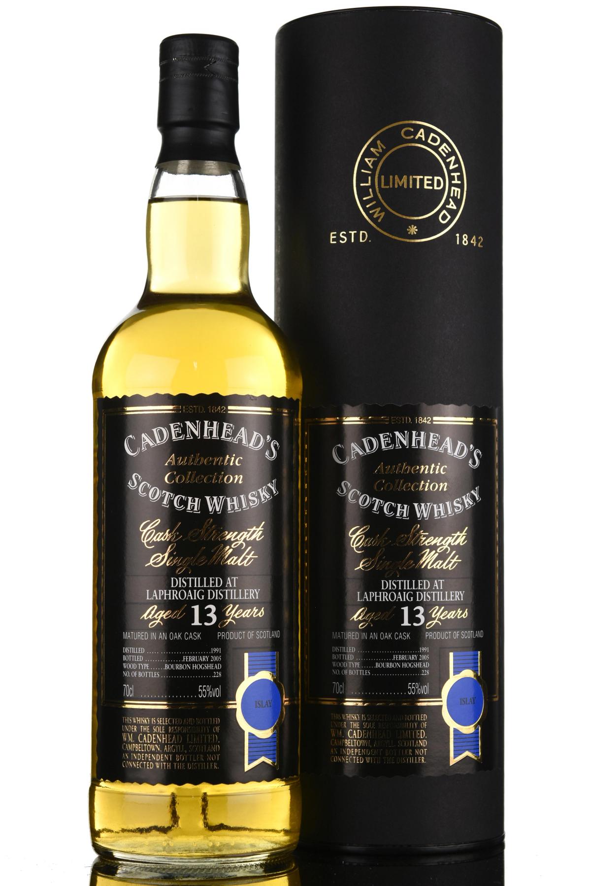 Laphroaig 1991-2005 - 13 Year Old - Cadenheads Authentic Collection