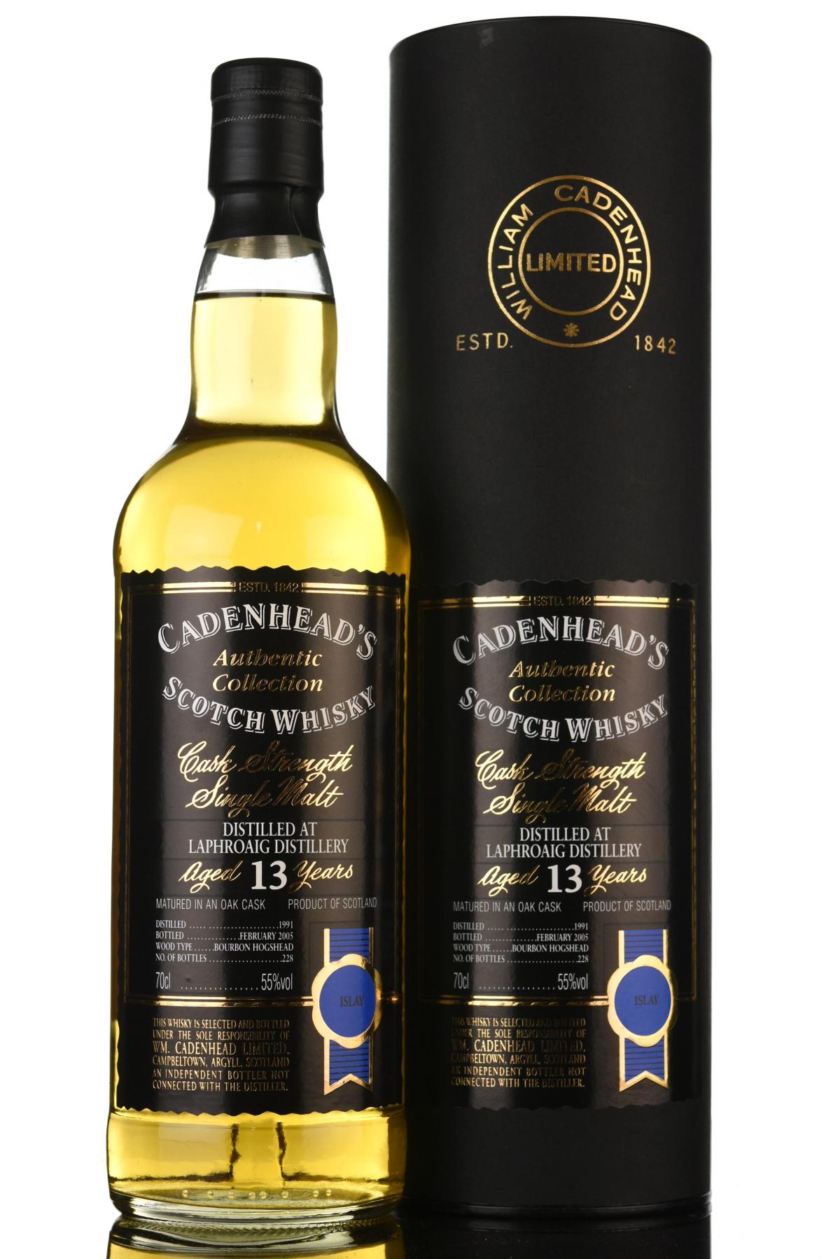 Laphroaig 1991-2005 - 13 Year Old - Cadenheads Authentic Collection