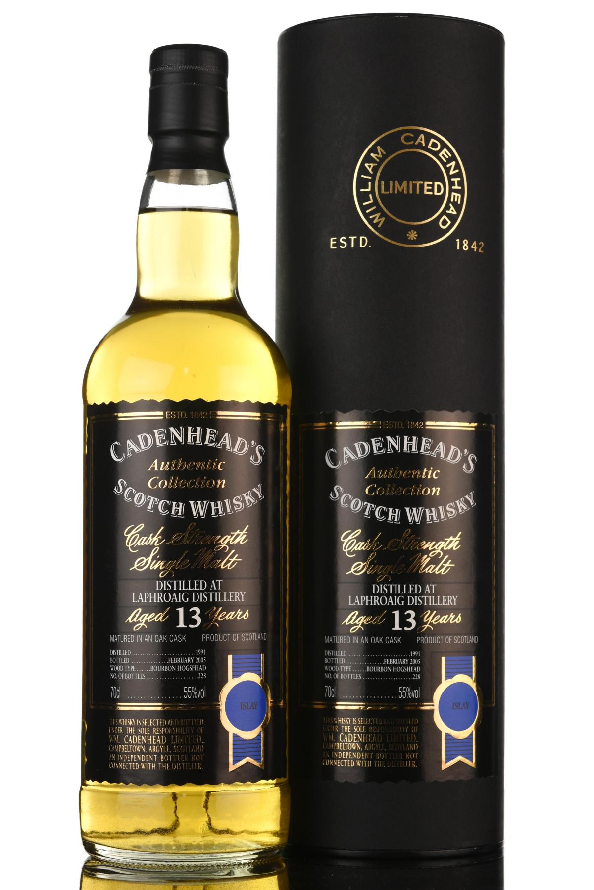 Laphroaig 1991-2005 - 13 Year Old - Cadenheads Authentic Collection
