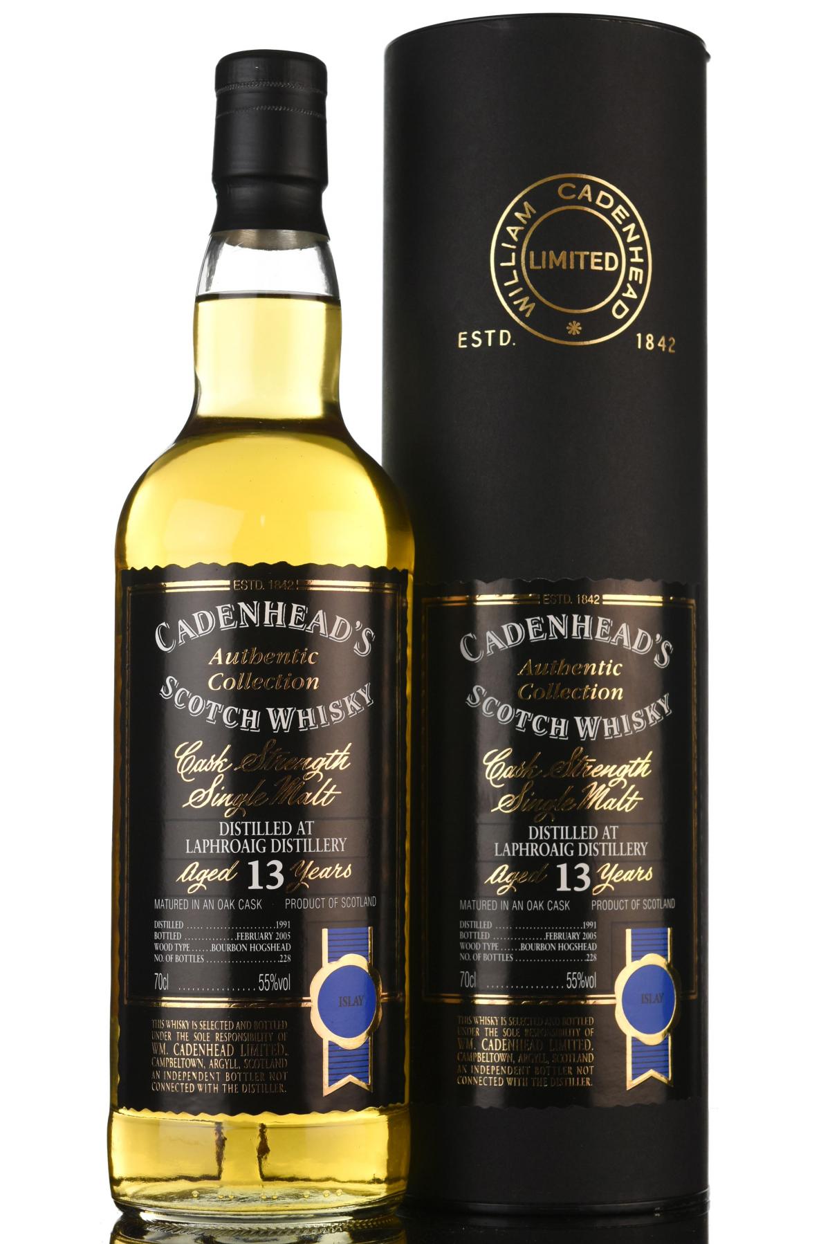 Laphroaig 1991-2005 - 13 Year Old - Cadenheads Authentic Collection
