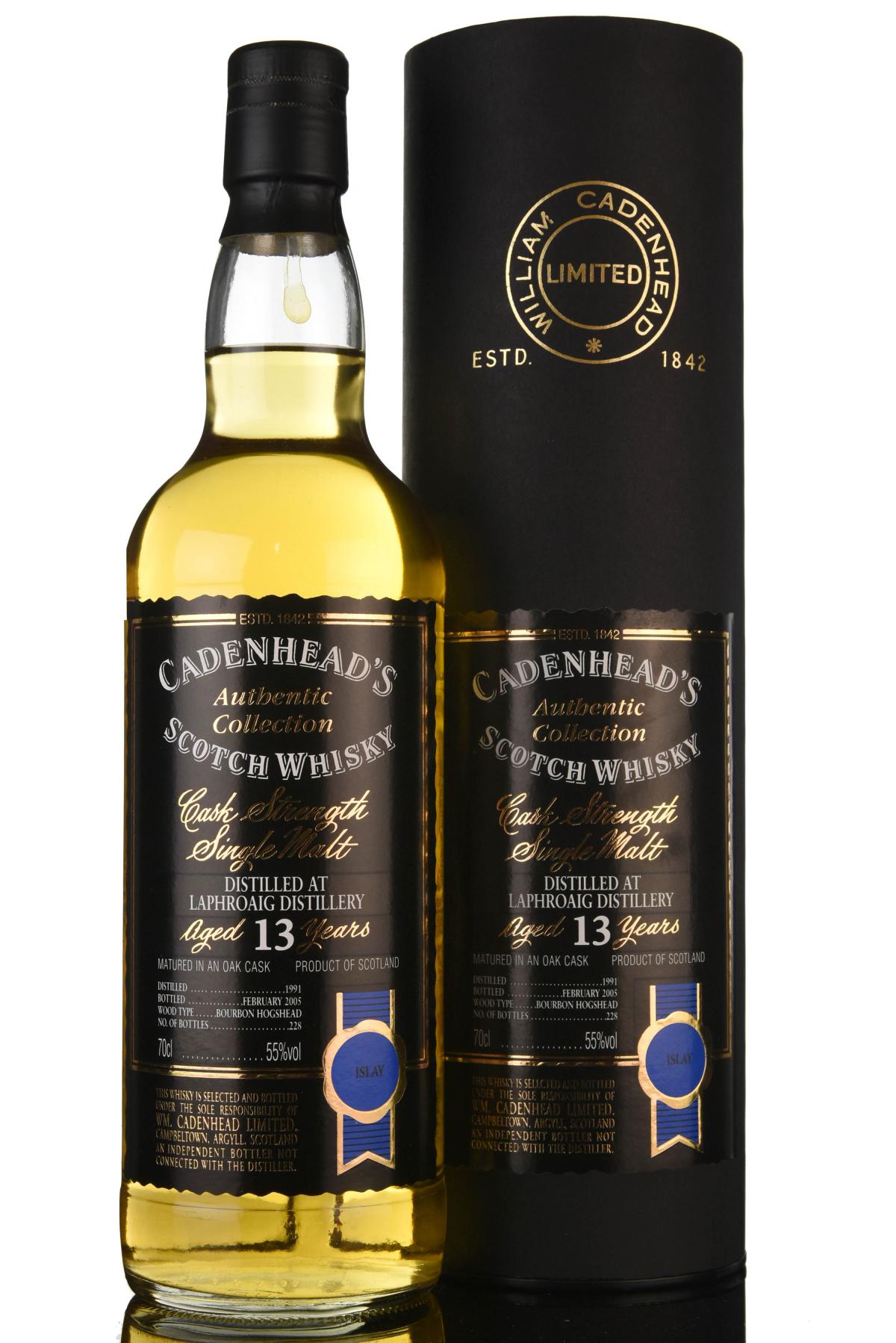 Laphroaig 1991-2005 - 13 Year Old - Cadenheads Authentic Collection