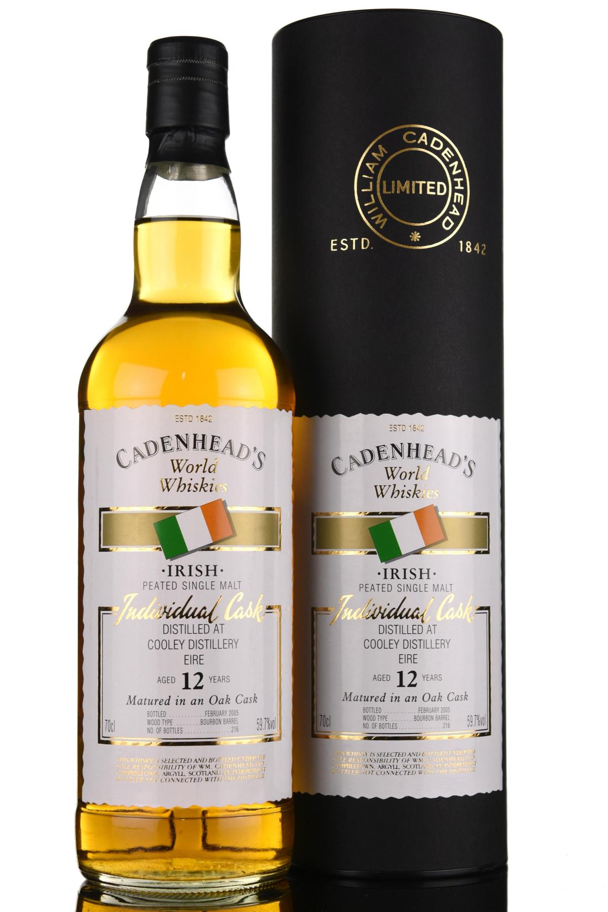 Cooley 12 Year Old - Irish Whiskey - Cadenheads World Whiskies