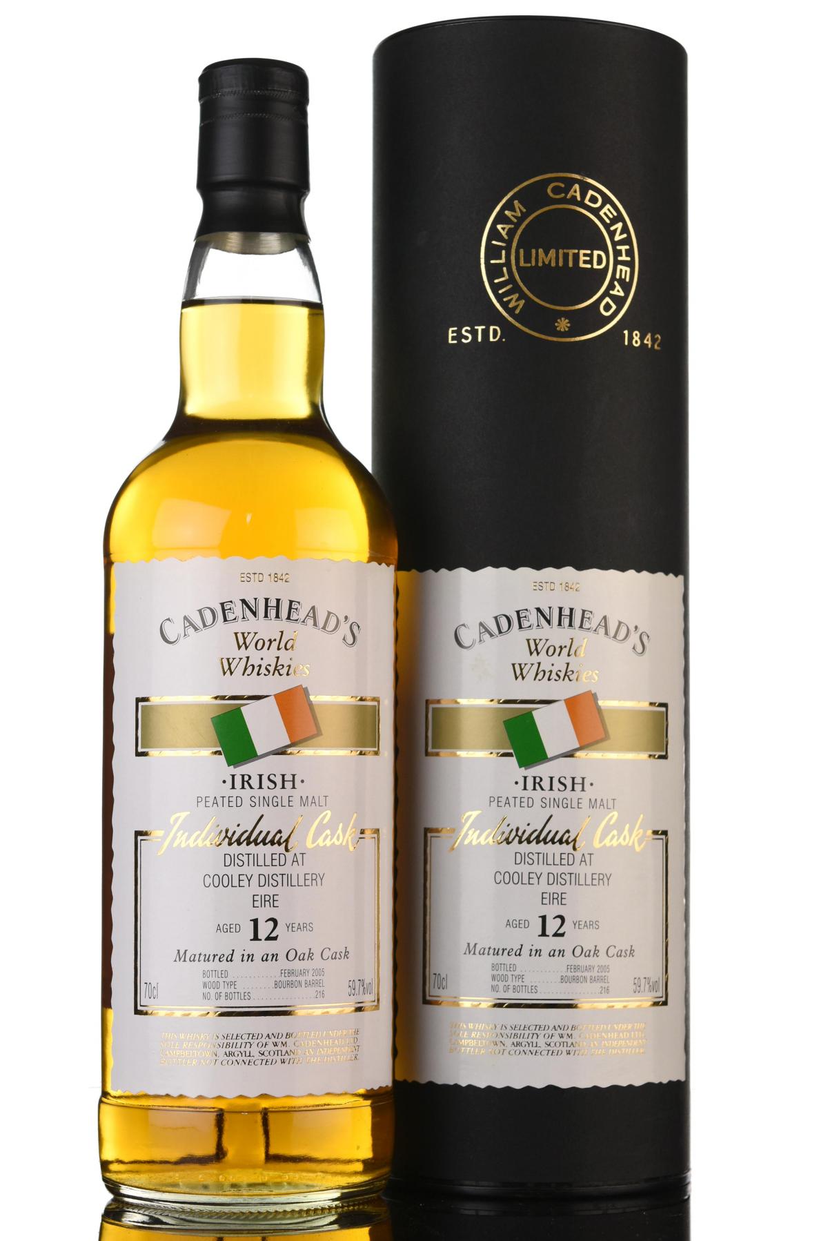 Cooley 12 Year Old - Irish Whiskey - Cadenheads World Whiskies