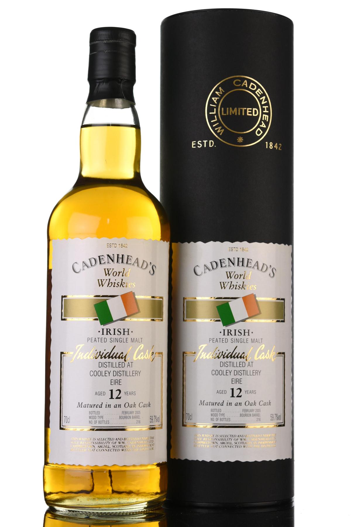 Cooley 12 Year Old - Irish Whiskey - Cadenheads World Whiskies