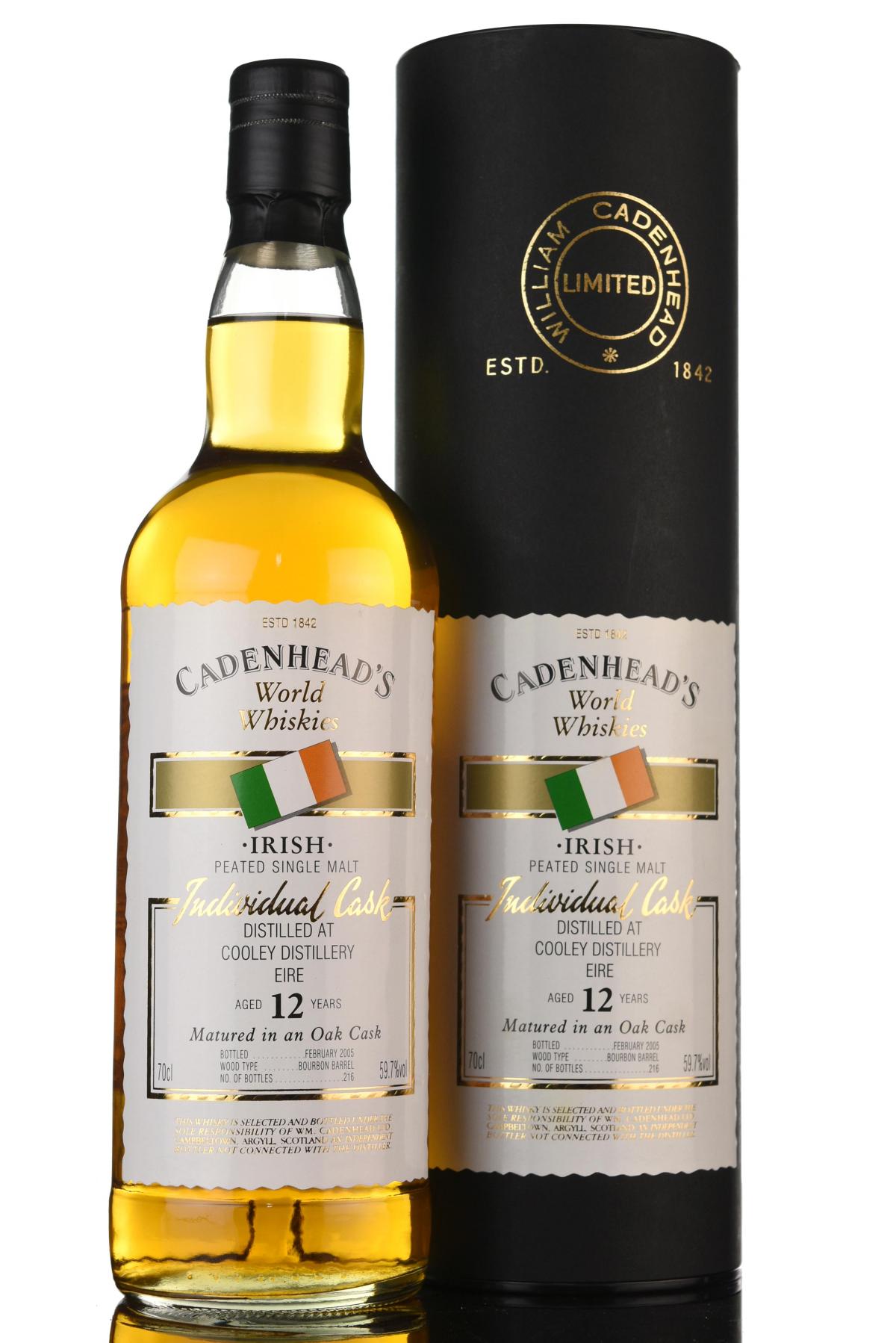 Cooley 12 Year Old - Irish Whiskey - Cadenheads World Whiskies