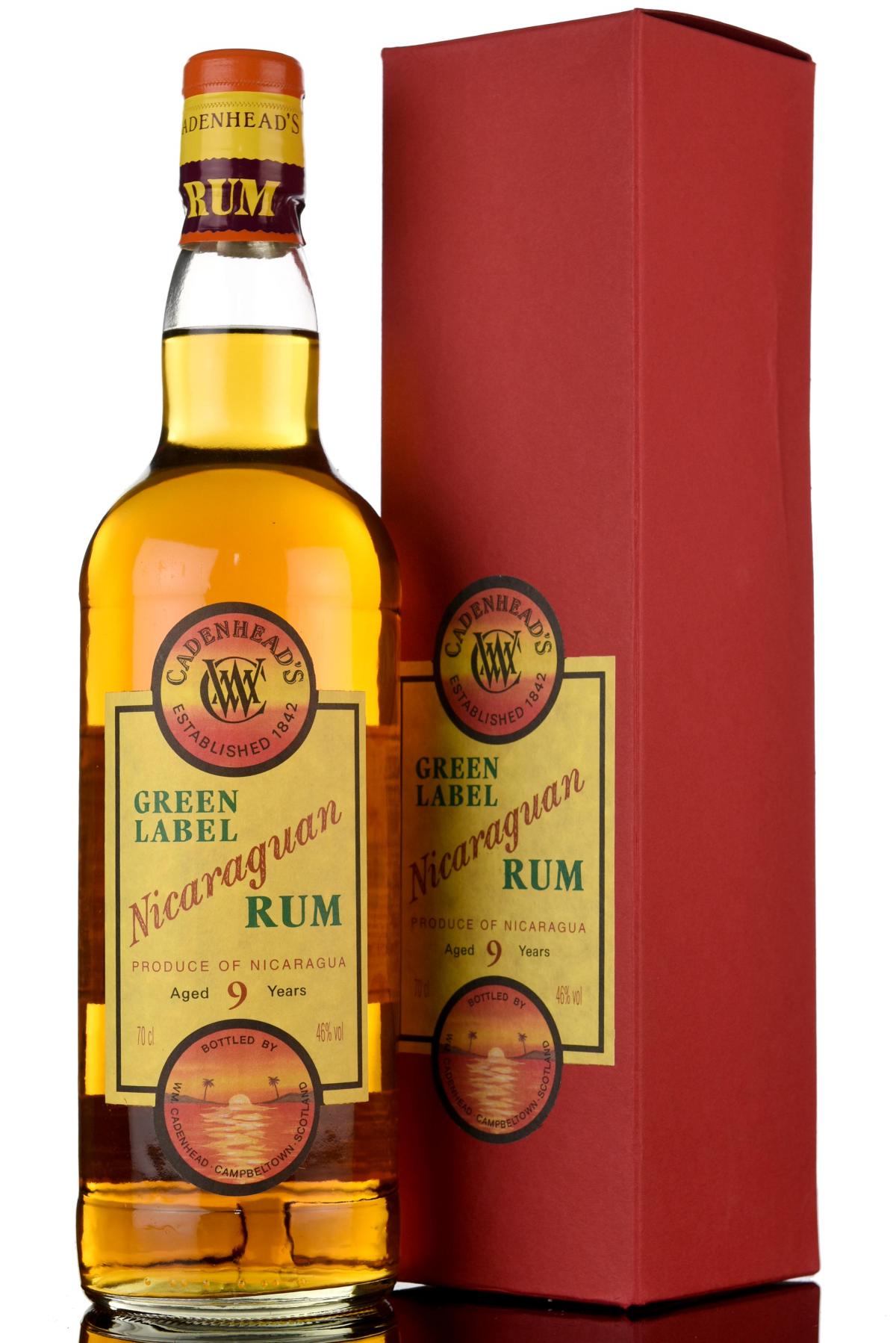 Nicaraguan 9 Green Label Cadenheads Rum