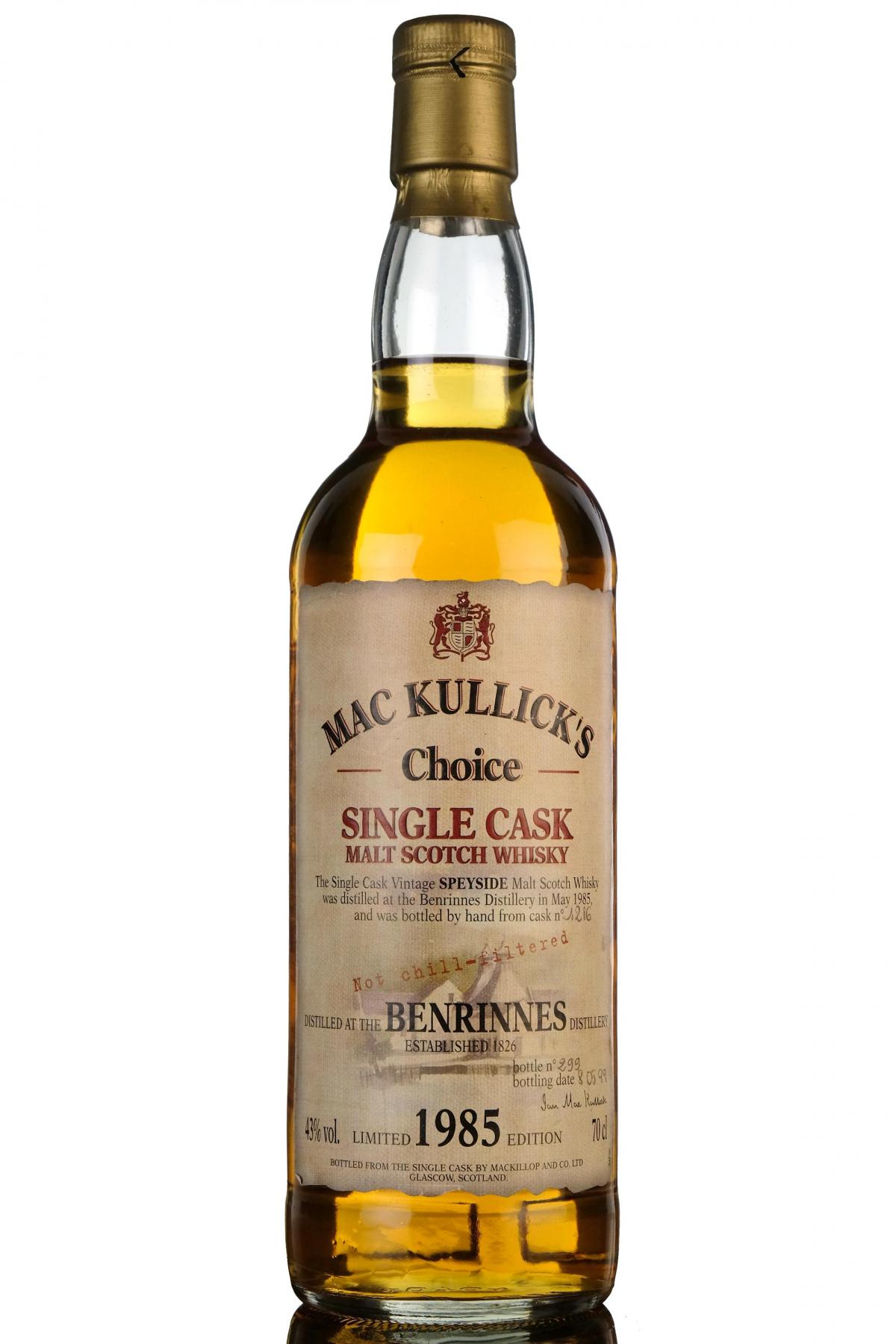 Benrinnes 1985-1999 - MacKullicks Choice