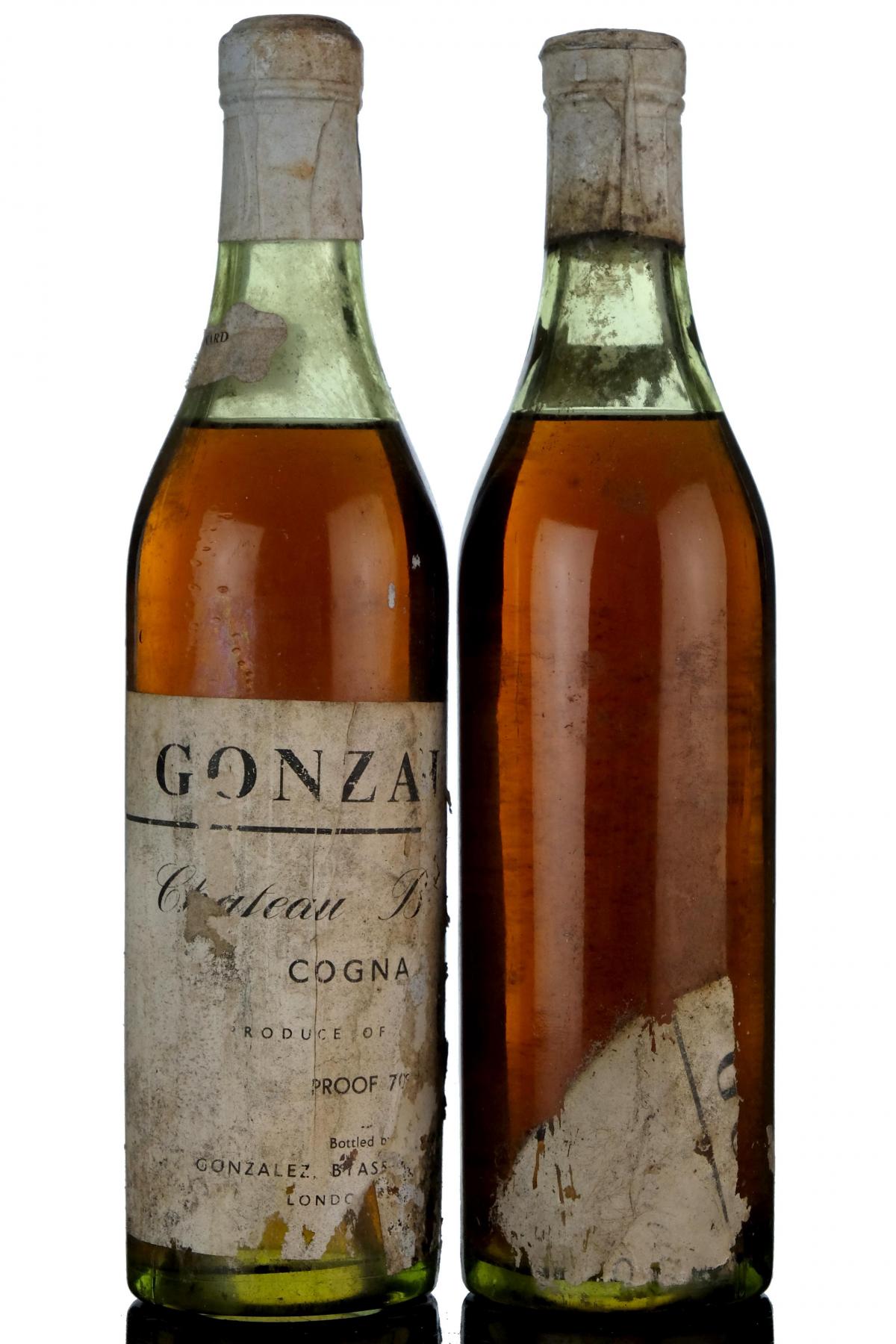 2 x Gonzalez Chateau Bernard 1934 Cognac - Half Bottles