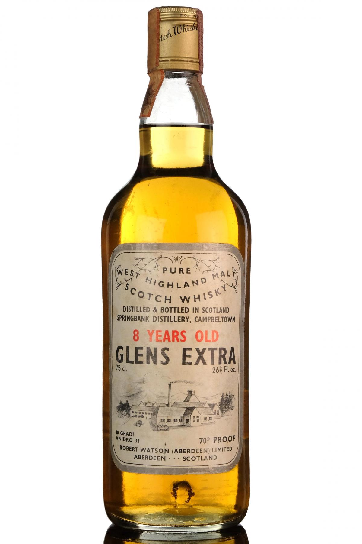 Glens Extra By Springbank - 8 Year Old - Circa 1970