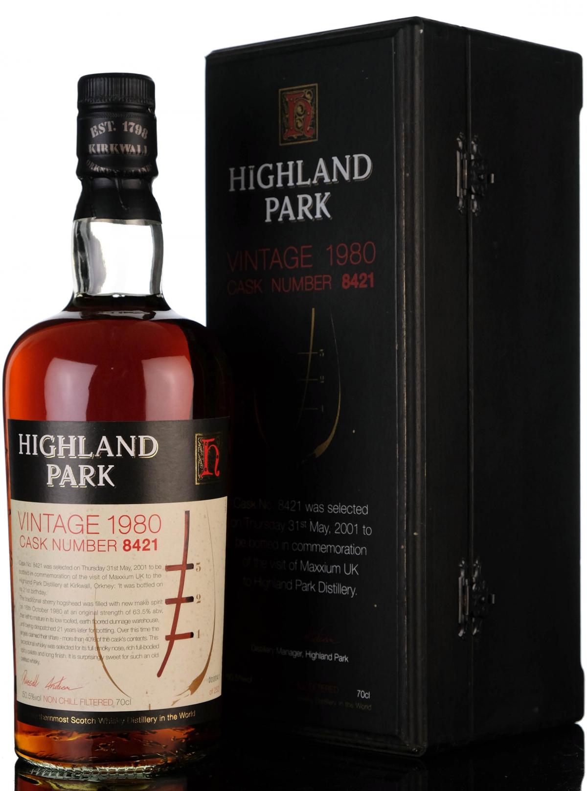 Highland Park 1980-2001 - 21 Year Old - Single Cask 8421