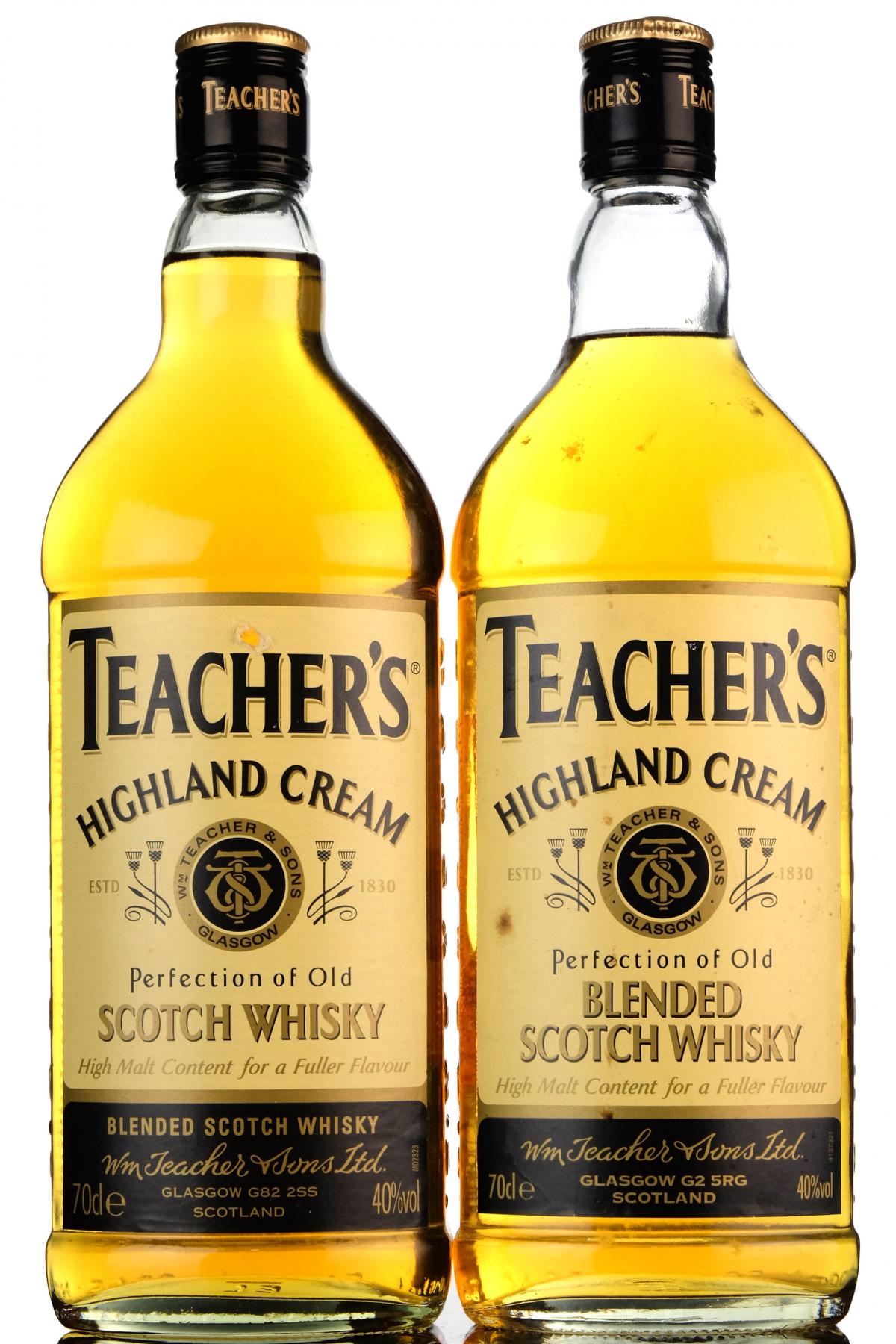 2 x Teachers Highland Cream