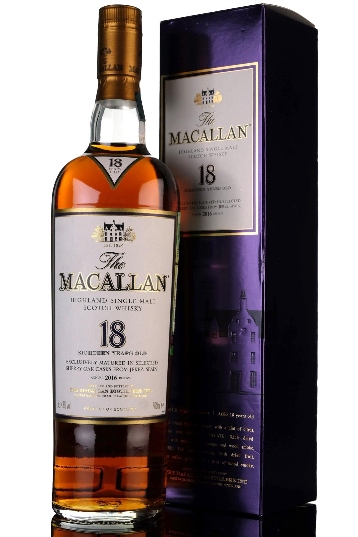 Macallan 18 Year Old - 2016 Release