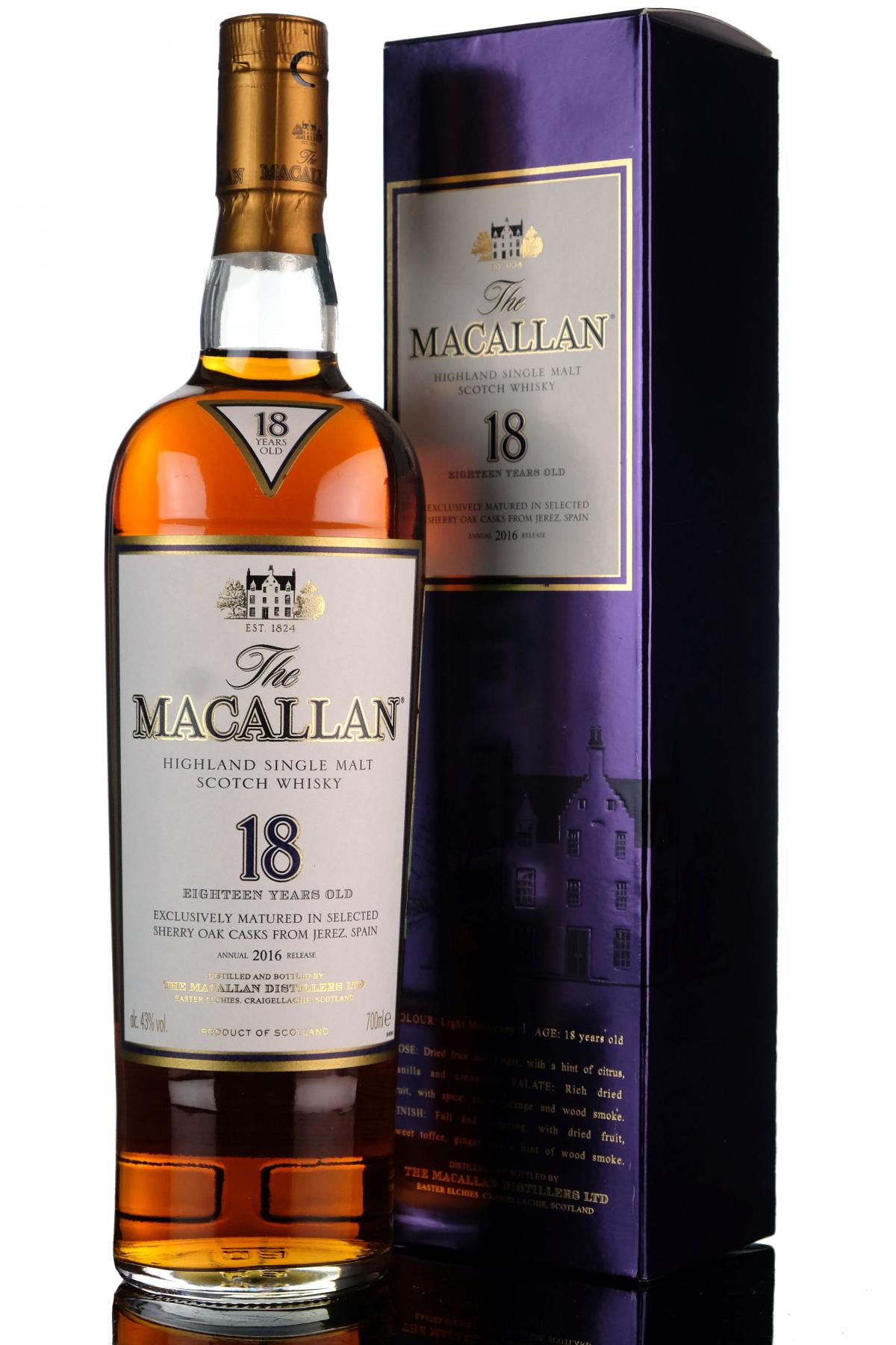 Macallan 18 Year Old - 2016 Release