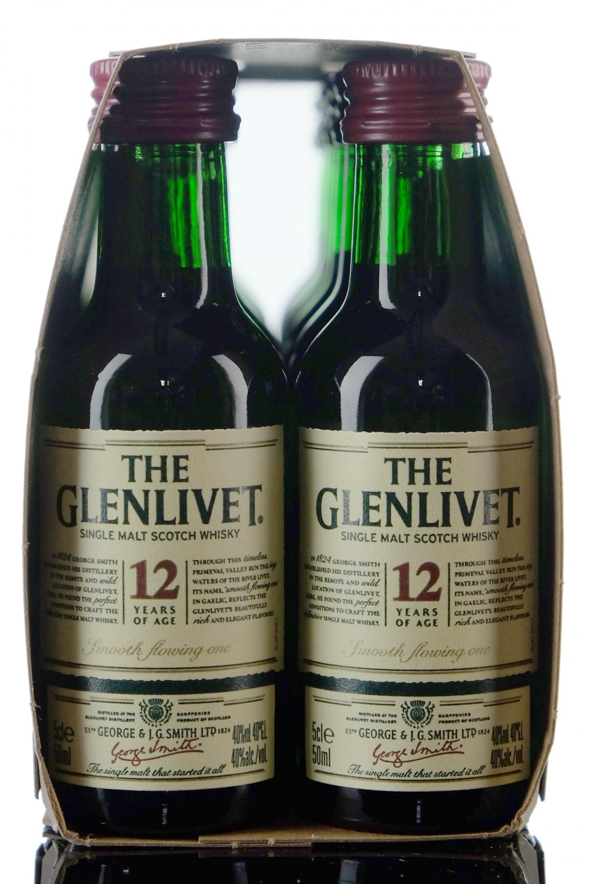12 x Glenlivet 12 Year Old Miniatures