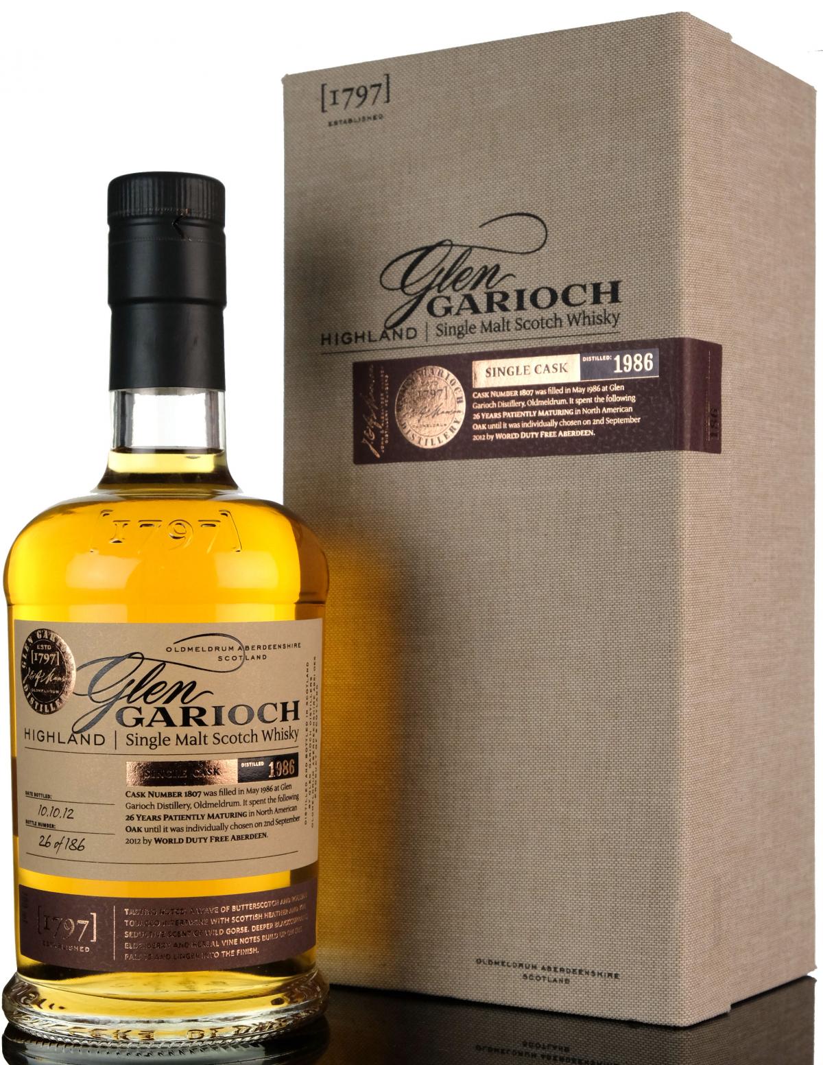 Glen Garioch 1986-2012 - 26 Year Old - Single Cask 1807